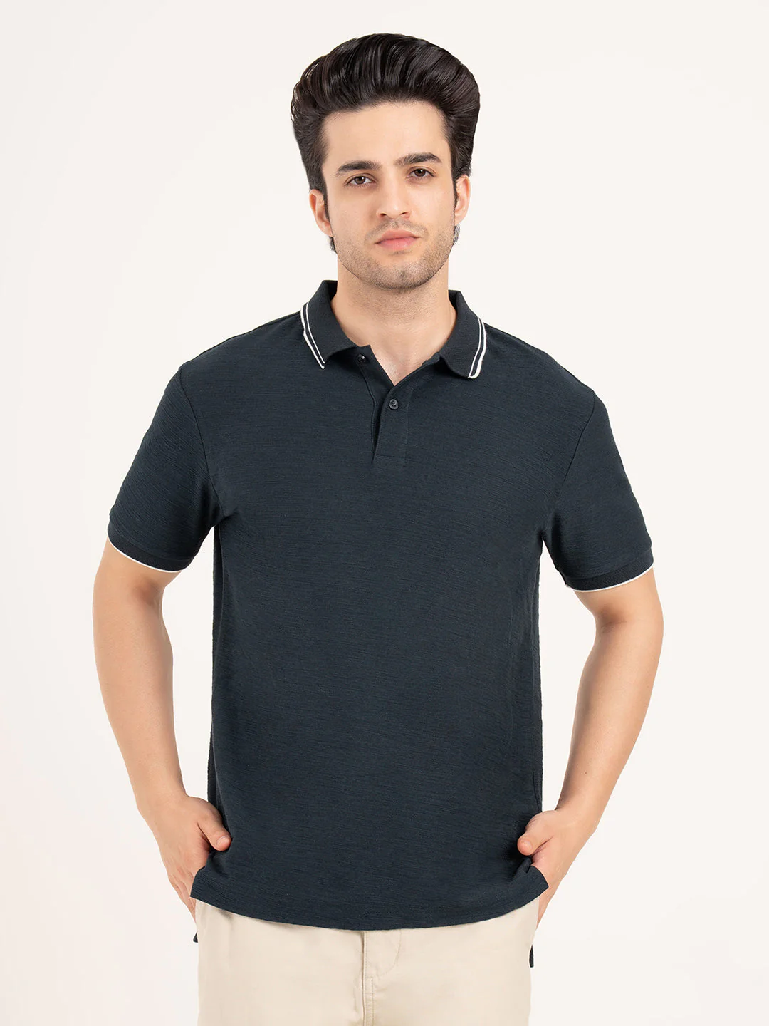 Menâ€™s Structured Cotton Polo T-Shirt - Image 9