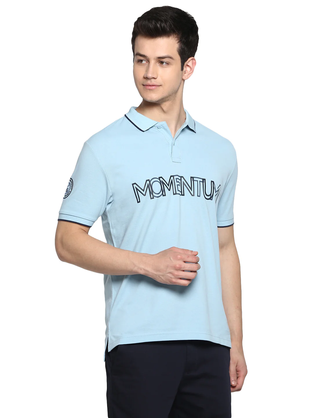 Mens Air Force Blue T Shirt - Image 2