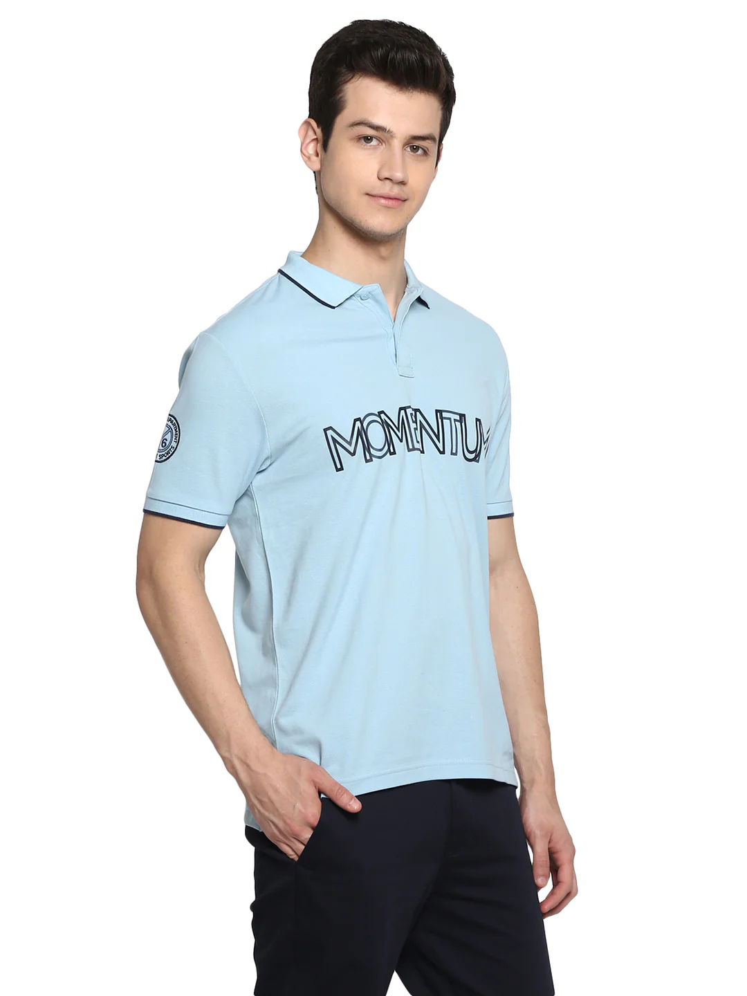 Mens Air Force Blue T Shirt - Image 3