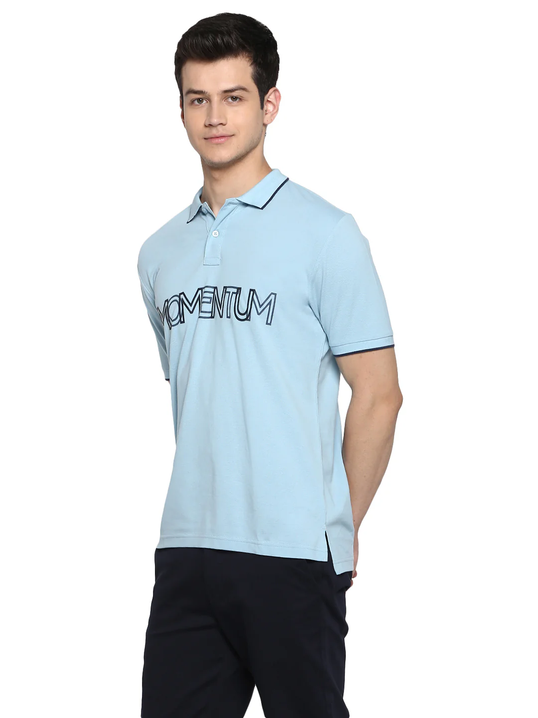 Mens Air Force Blue T Shirt - Image 4