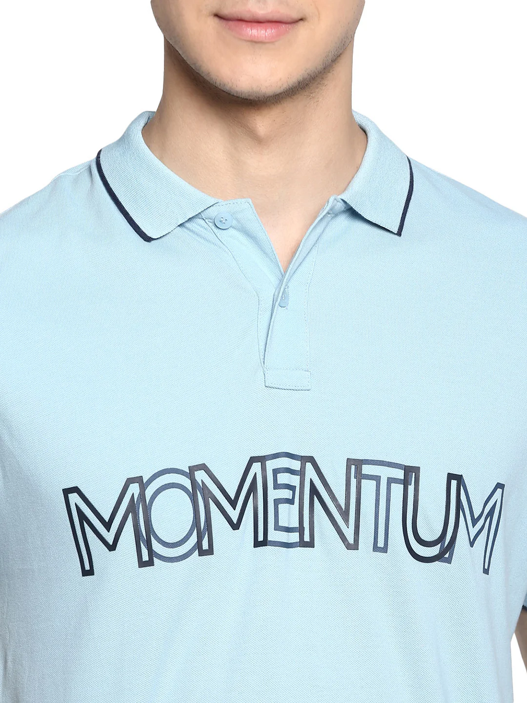 Mens Air Force Blue T Shirt - Image 7