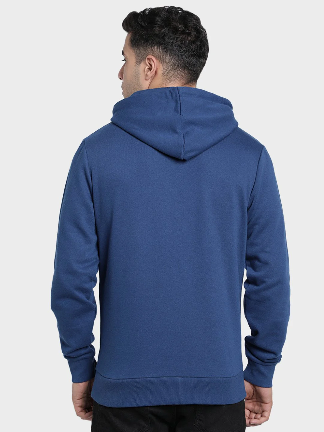 Men's Airforce Blue Graphic Print Cotton Polyester Sweatshirt - Image 3