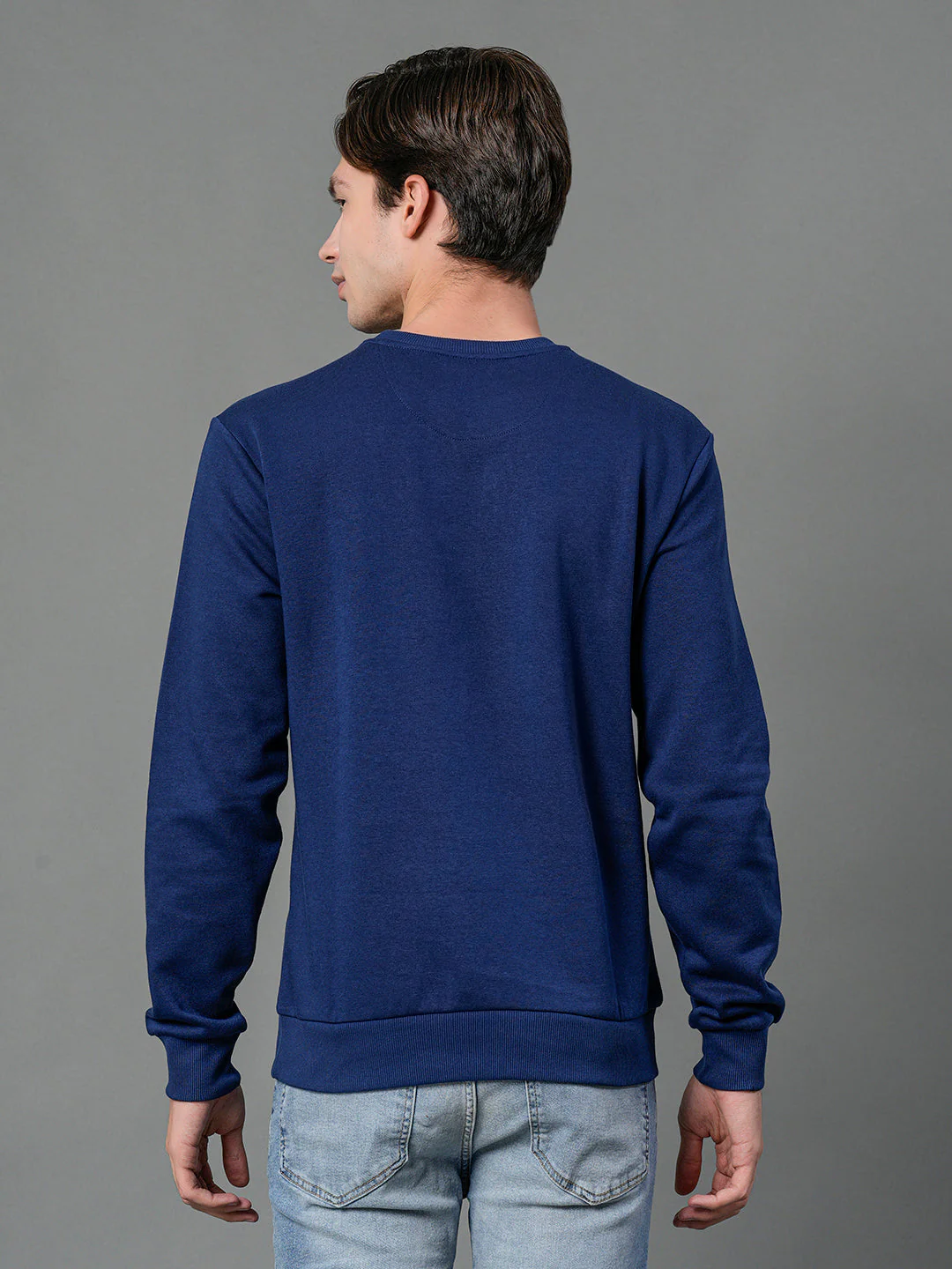 Men's Airforce Blue Graphic Print Sweatshirt - Image 3