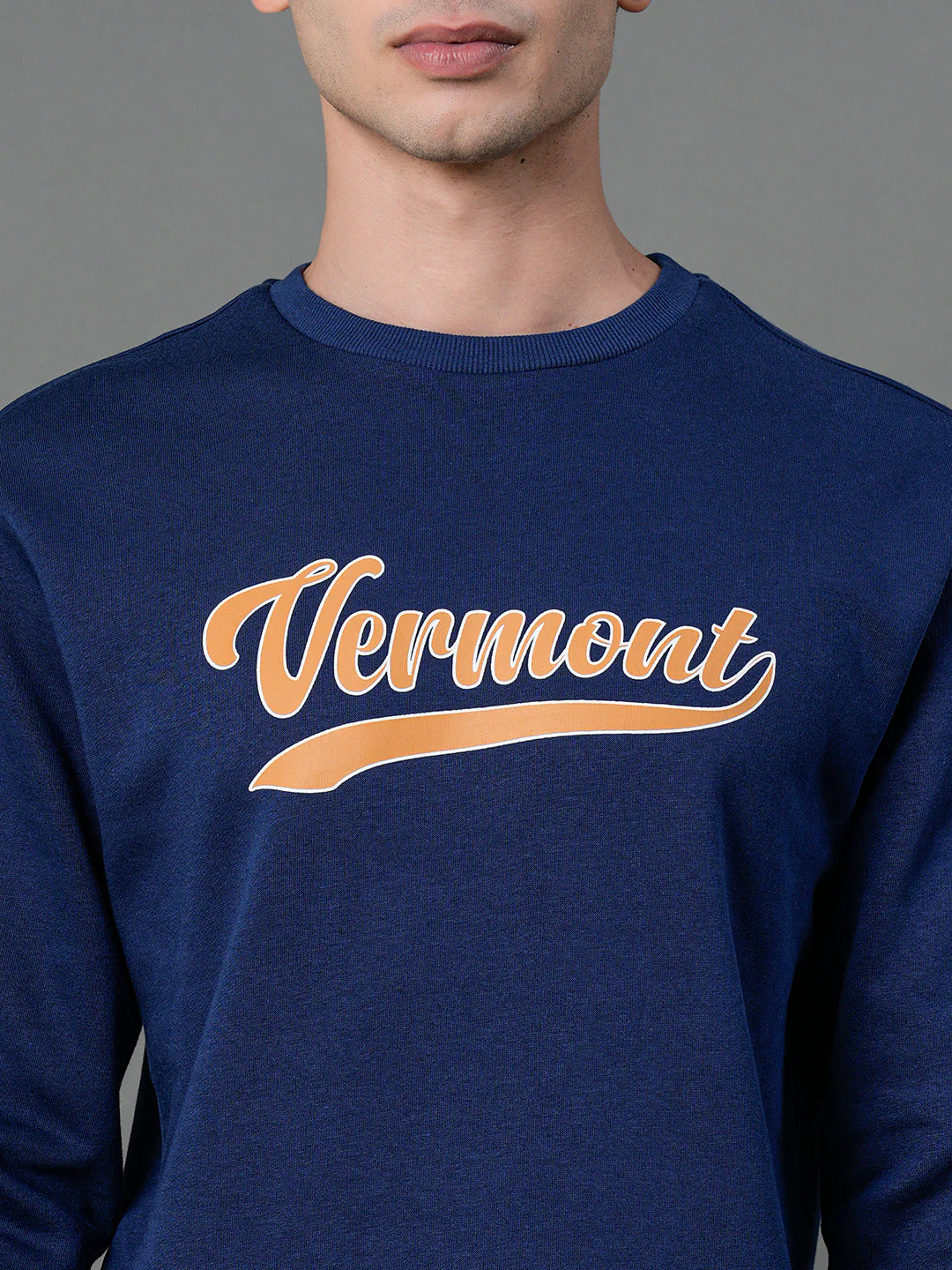 Men's Airforce Blue Graphic Print Sweatshirt - Image 4