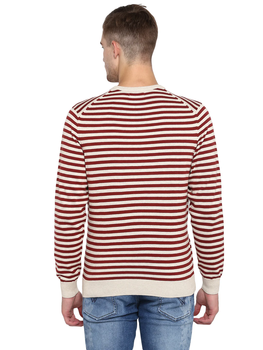 Mens Beige Brown Sweater - Image 4