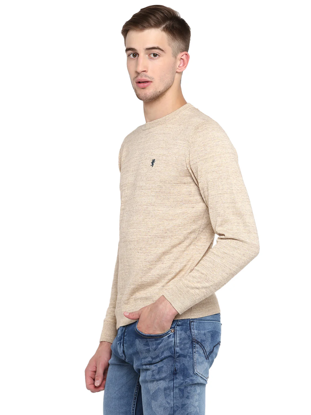 Mens Beige Sweater - Image 5