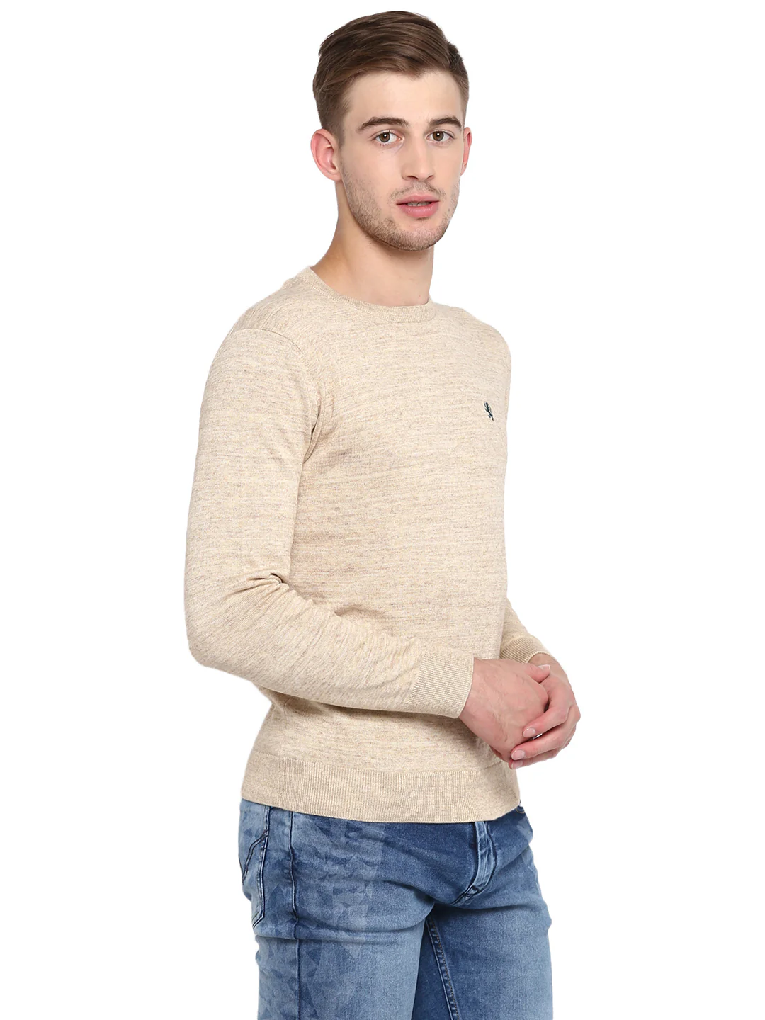 Mens Beige Sweater - Image 6