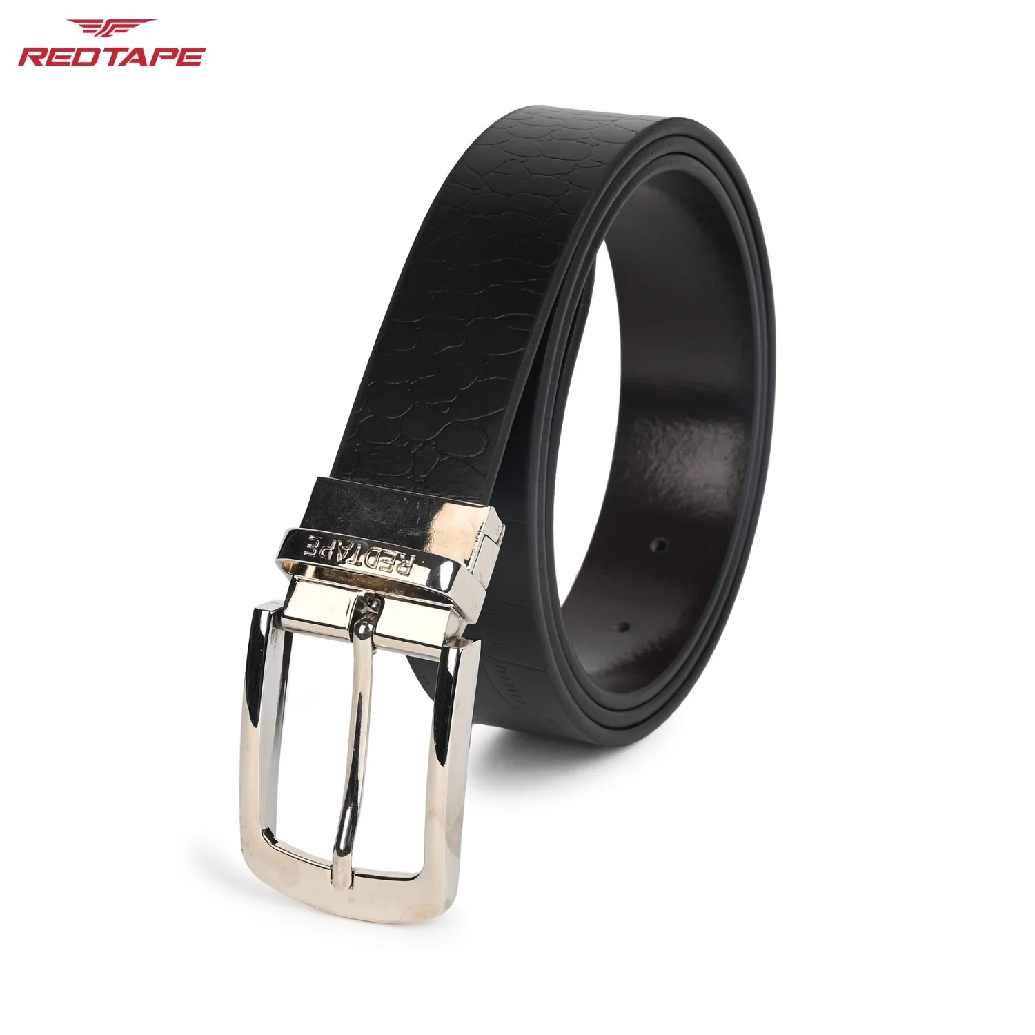 Men's Black and Brown Formal Leather Belt - Image 7
