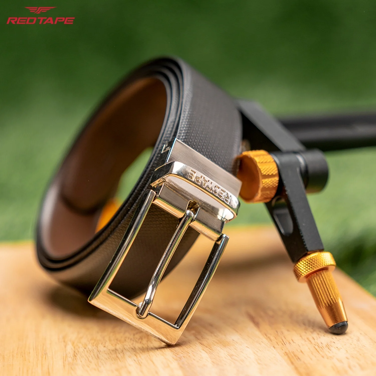 Men's Black Brown Reversible Leather Belt - Image 3