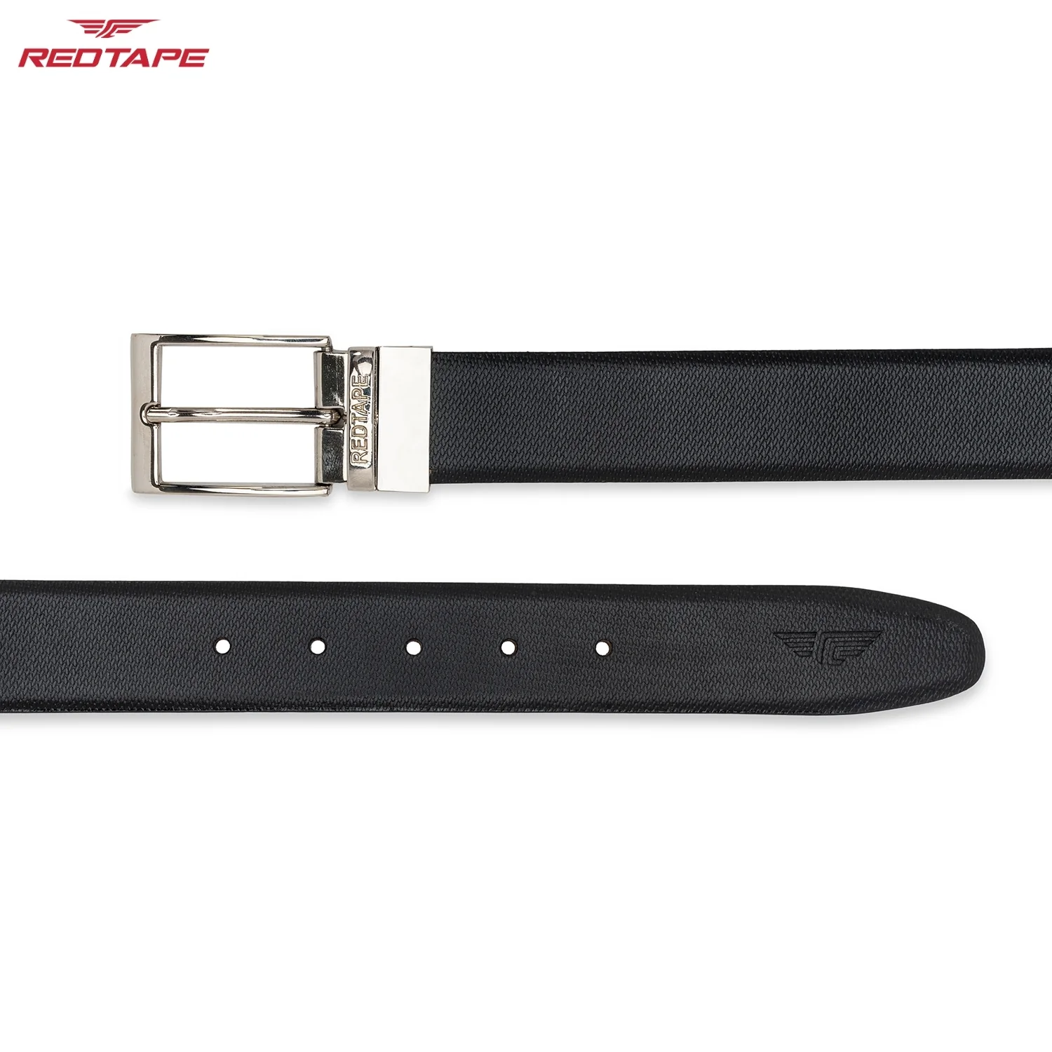 Men's Black Brown Reversible Leather Belt - Image 6