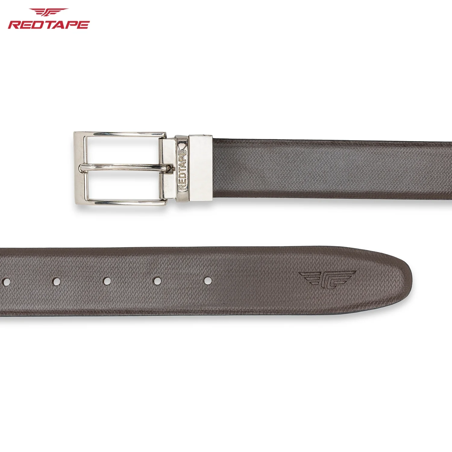 Men's Black Brown Reversible Leather Belt - Image 7