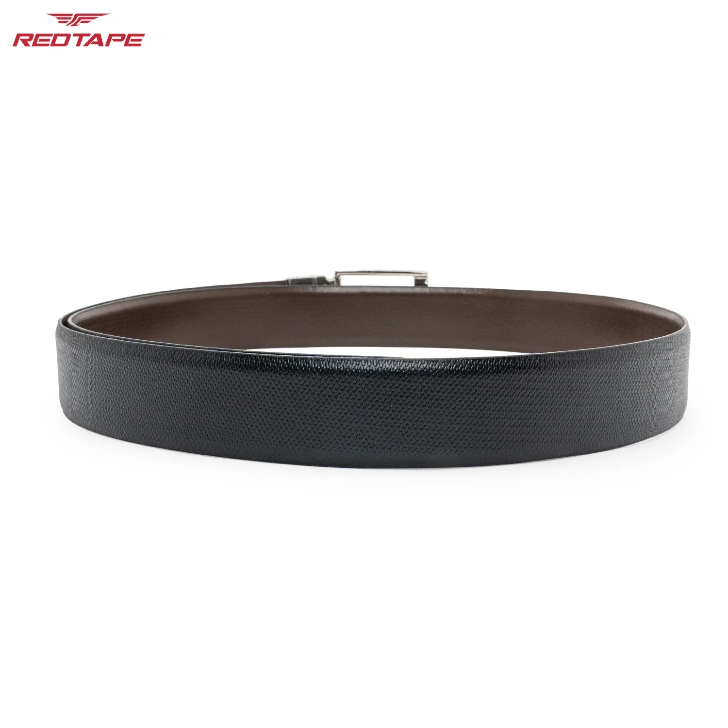 Men's Black Brown Reversible Leather Belt - Image 8