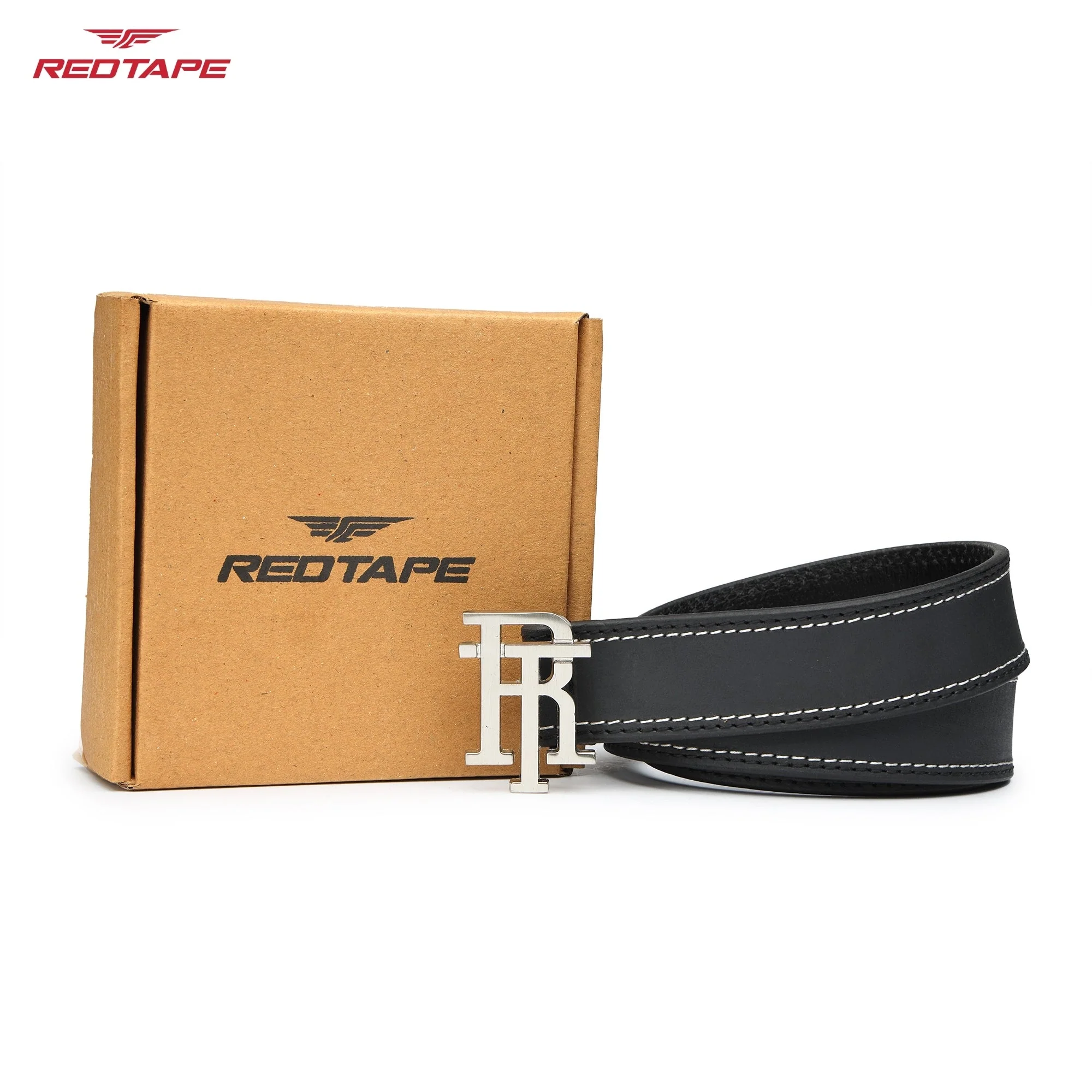 Men's Black Casual Leather Belt - Image 8
