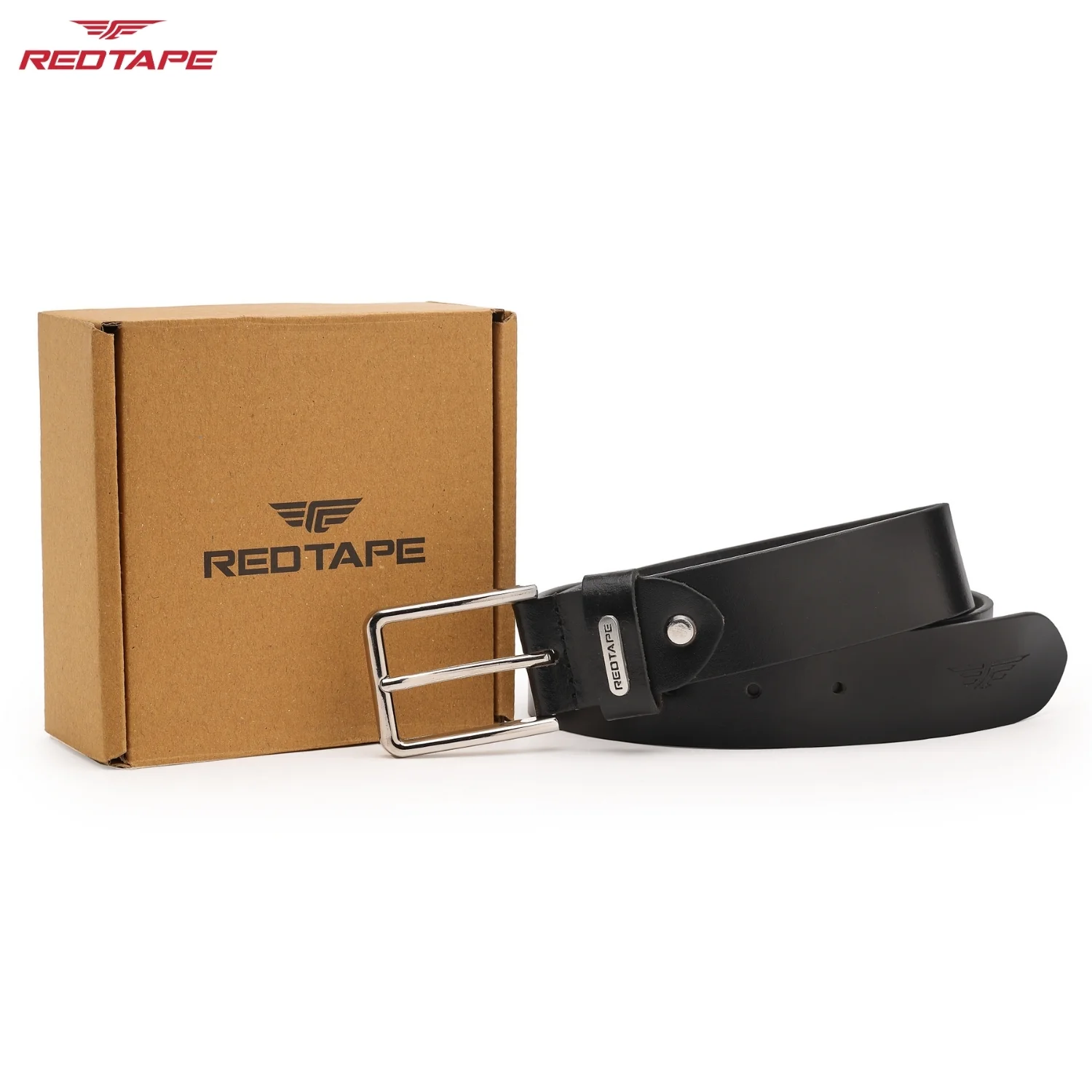 Men's Black Formal Leather Belt - Image 2