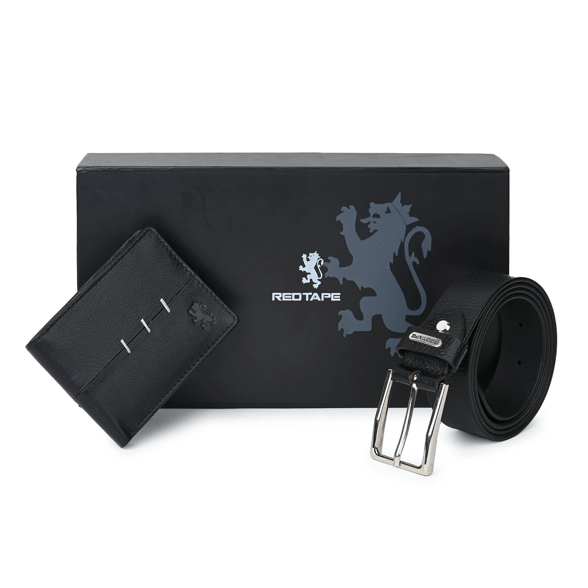 Men's Black Genuine Leather Wallet and Belt Gift Combo Set - Image 7