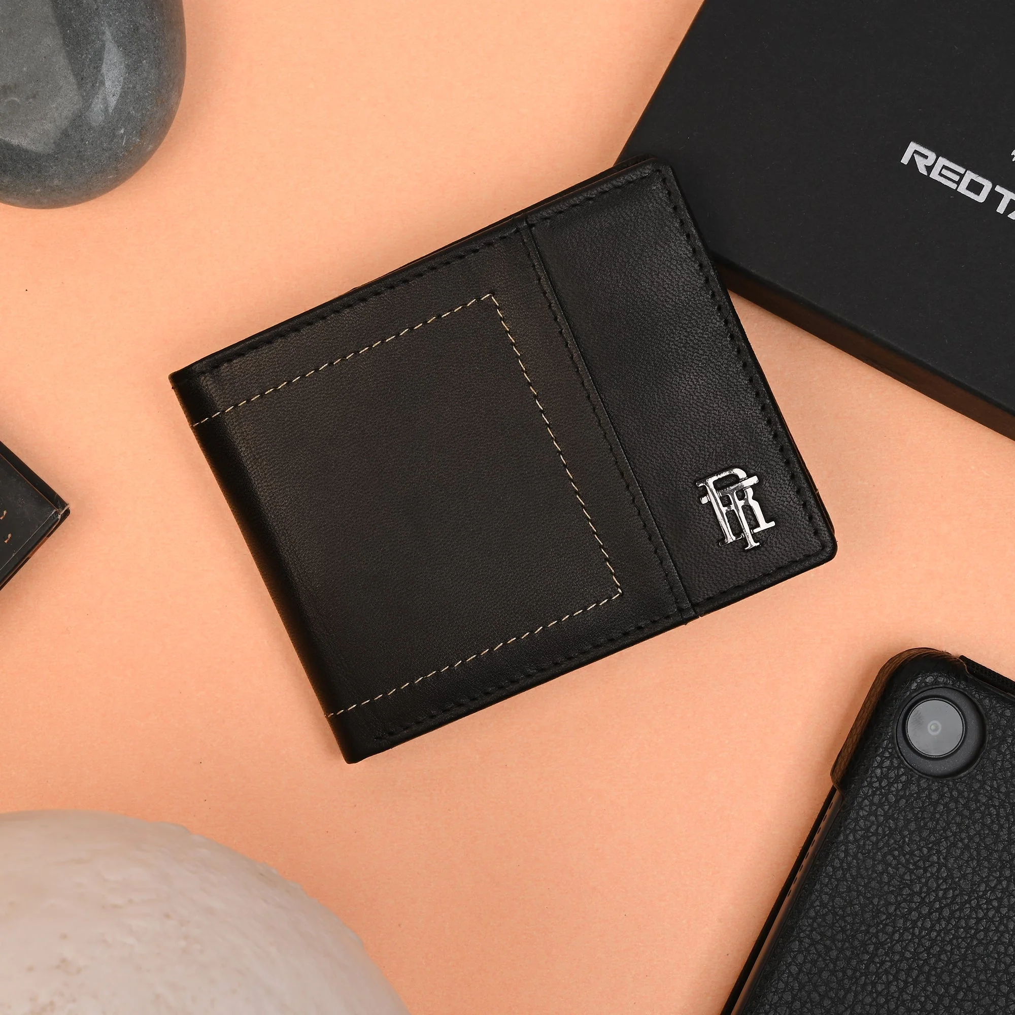 Men's Black Genuine Leather Wallet and Belt Gift Set - Image 5