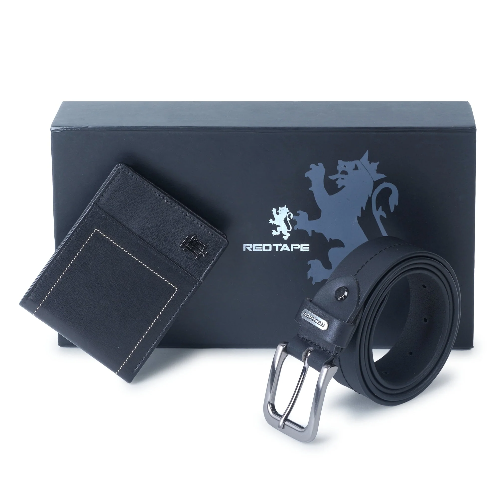 Men's Black Genuine Leather Wallet and Belt Gift Set - Image 7