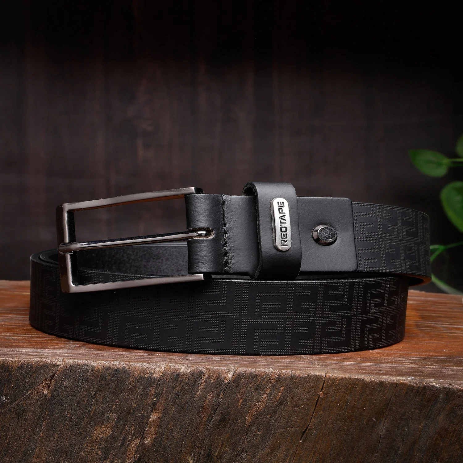 Men's Black Genuine Leather Wallet & Belt Combo Gift Set - Image 3