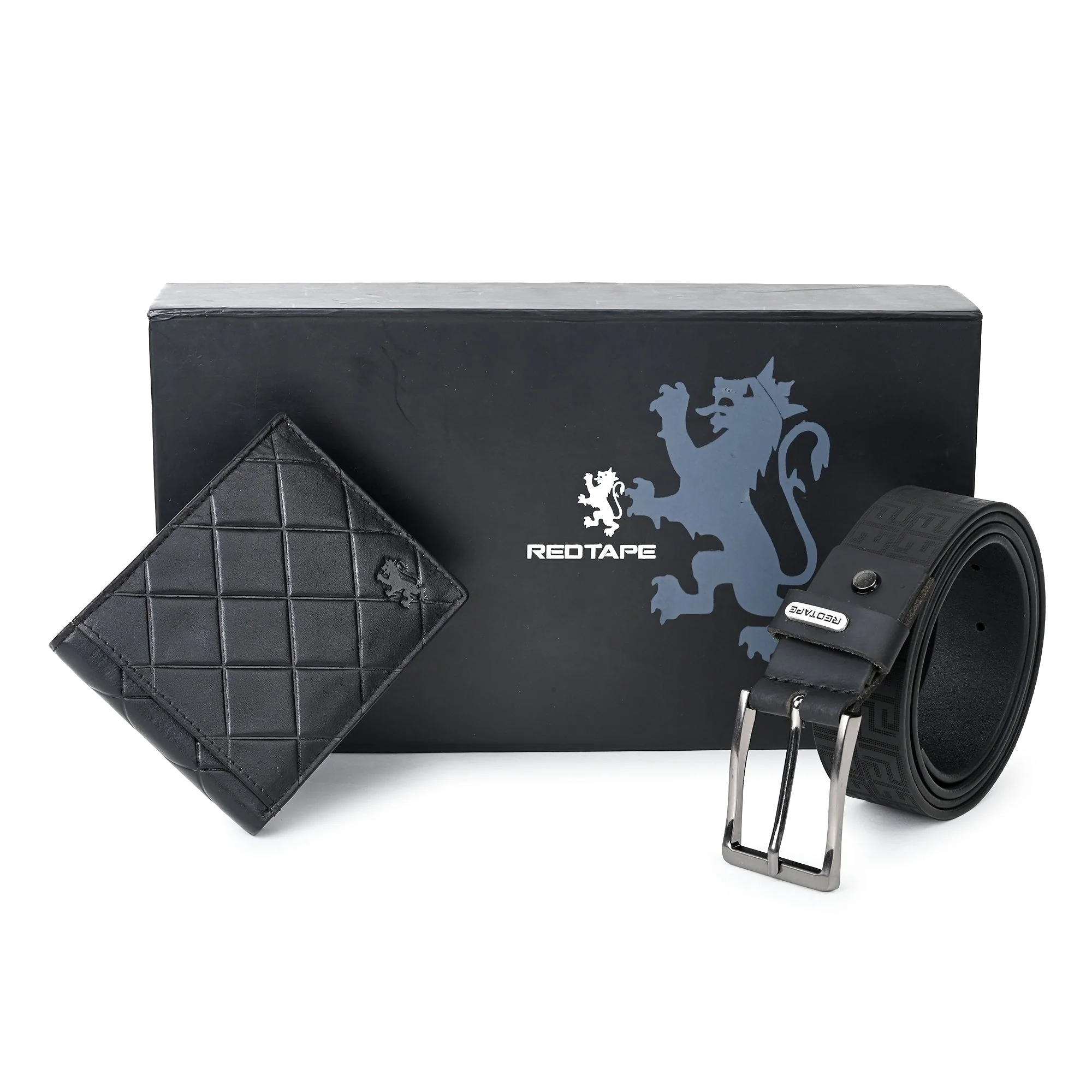Men's Black Genuine Leather Wallet & Belt Combo Gift Set - Image 7