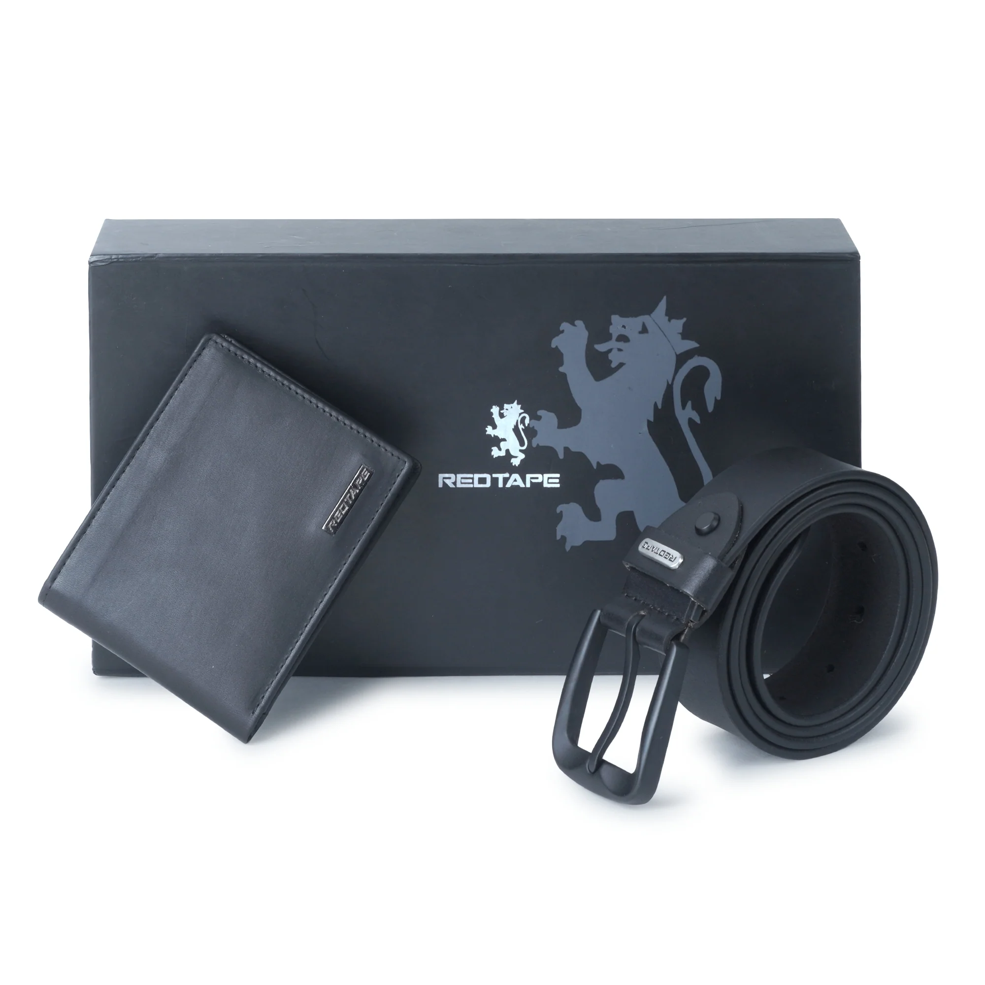Men's Black Genuine Leather Wallet & Belt Combo Gift Set - Image 7