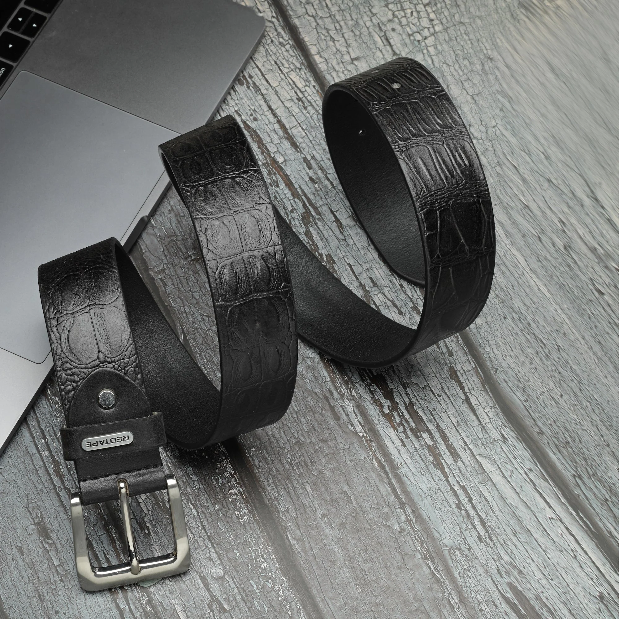 Men's Black Genuine Leather Wallet & Belt Combo Gift Set - Image 3