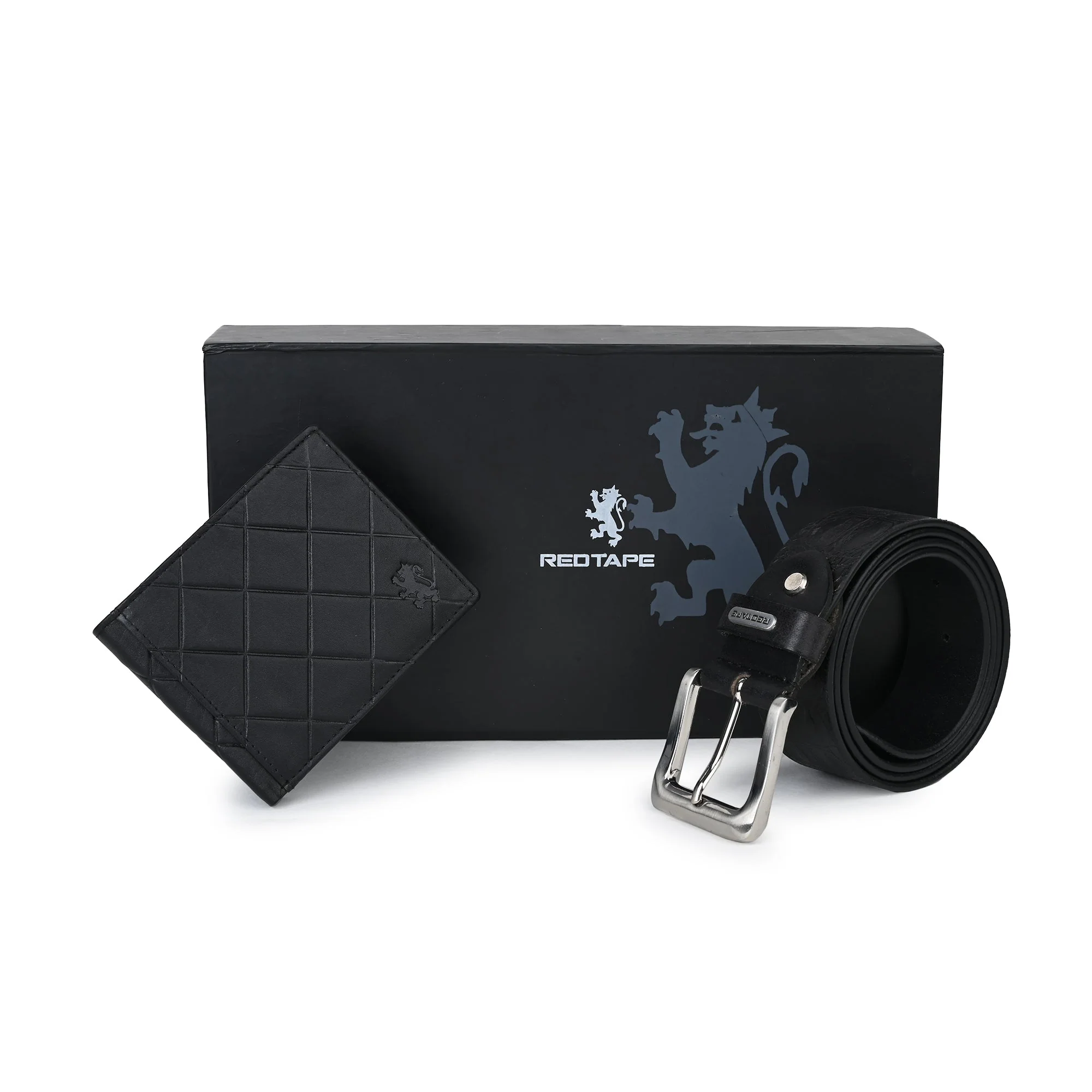 Men's Black Genuine Leather Wallet & Belt Combo Gift Set - Image 7