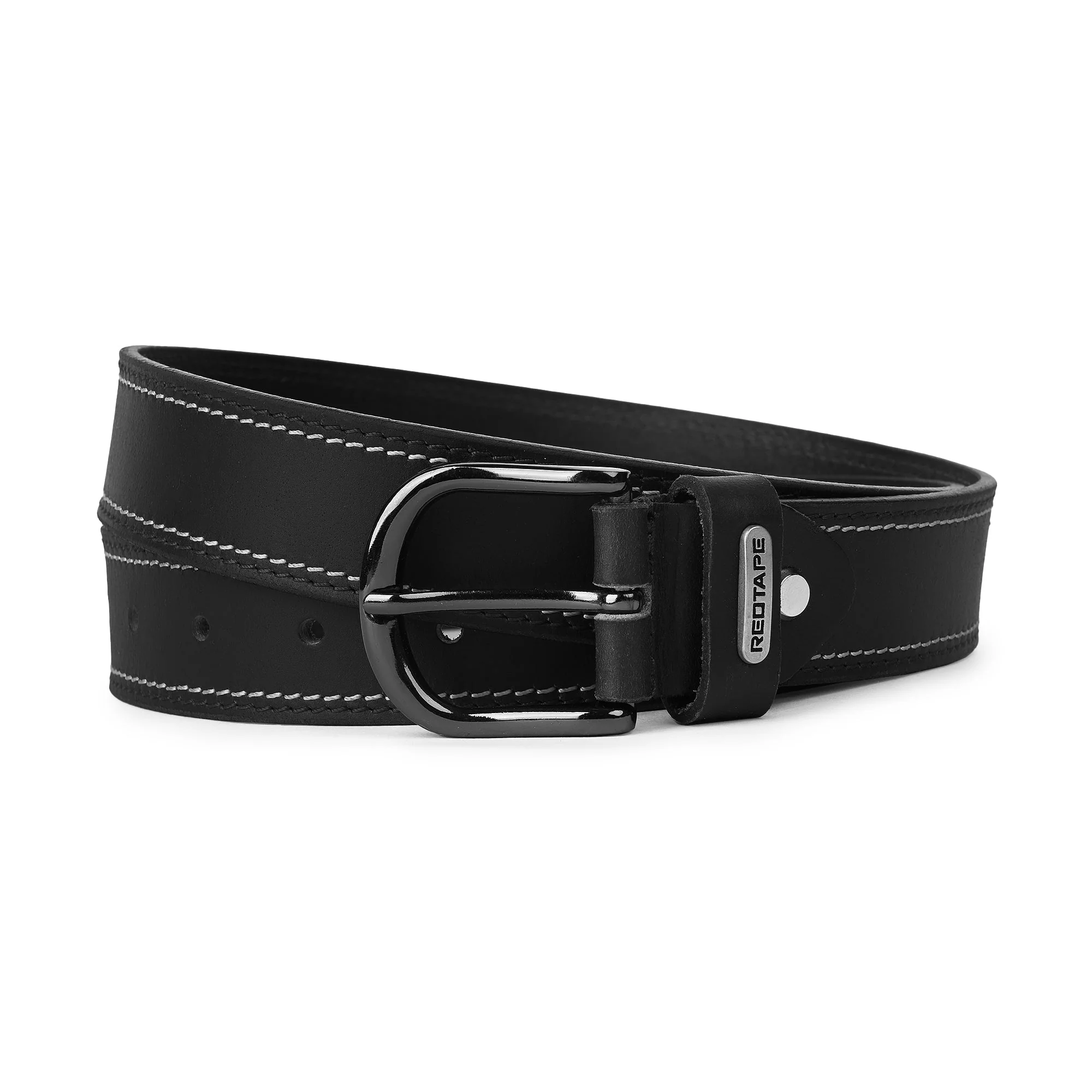 Men's Black Genuine Leather Wallet & Belt Gift Set - Image 4