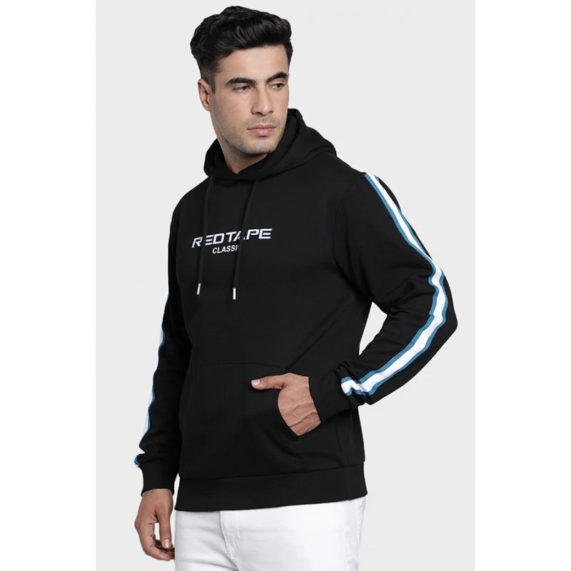 Mens Black Hoodie - Image 2