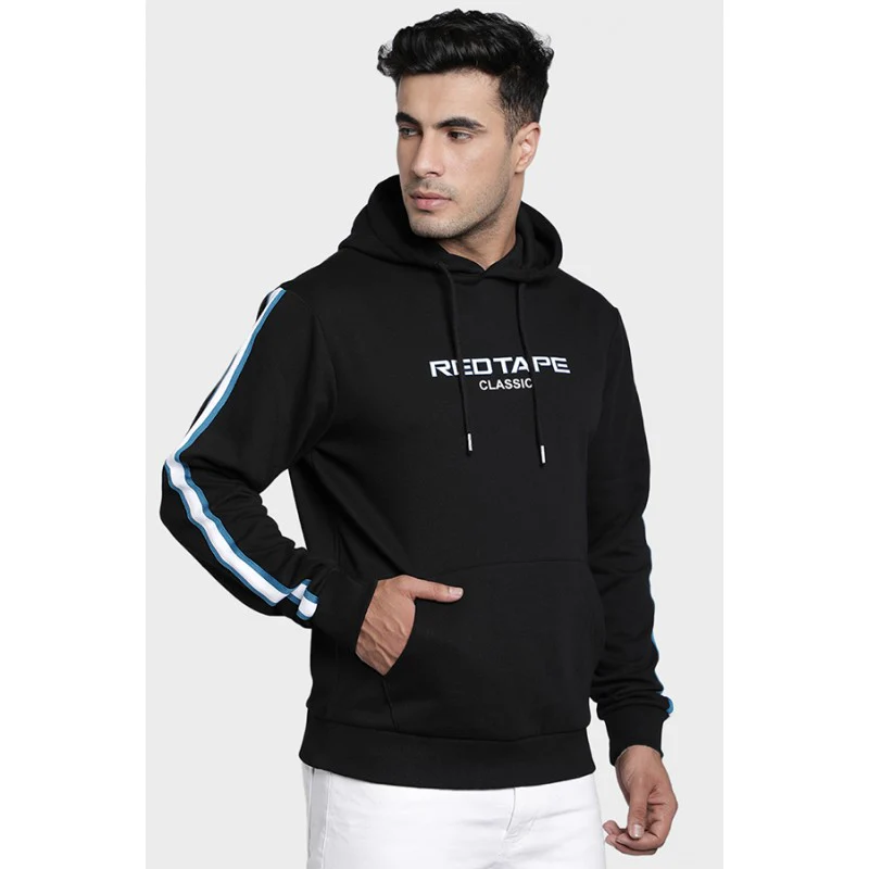 Mens Black Hoodie - Image 3