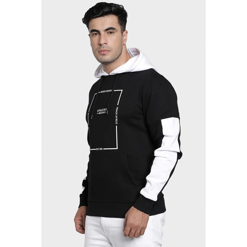 Mens Black Hoodie - Image 2