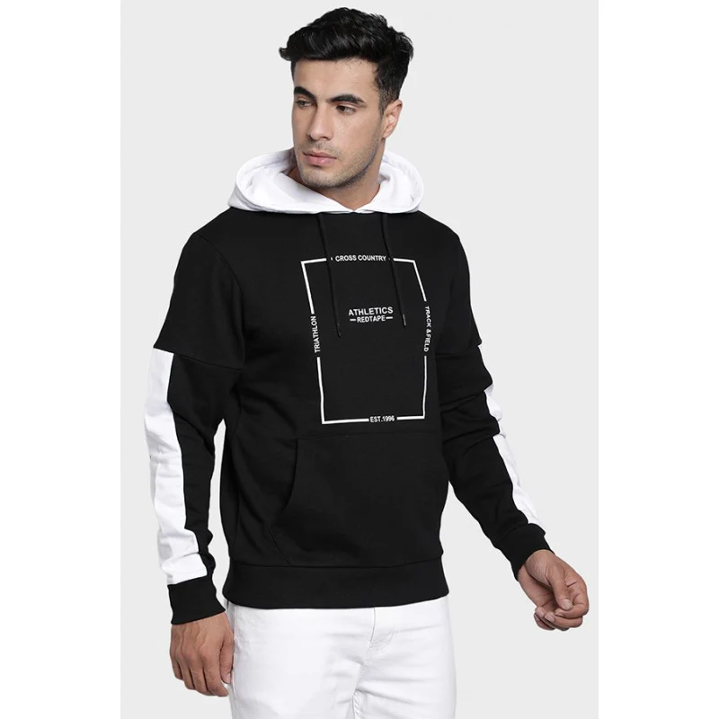 Mens Black Hoodie - Image 3