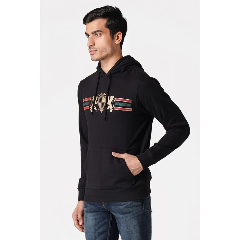 Mens Black Hoodie - Image 3