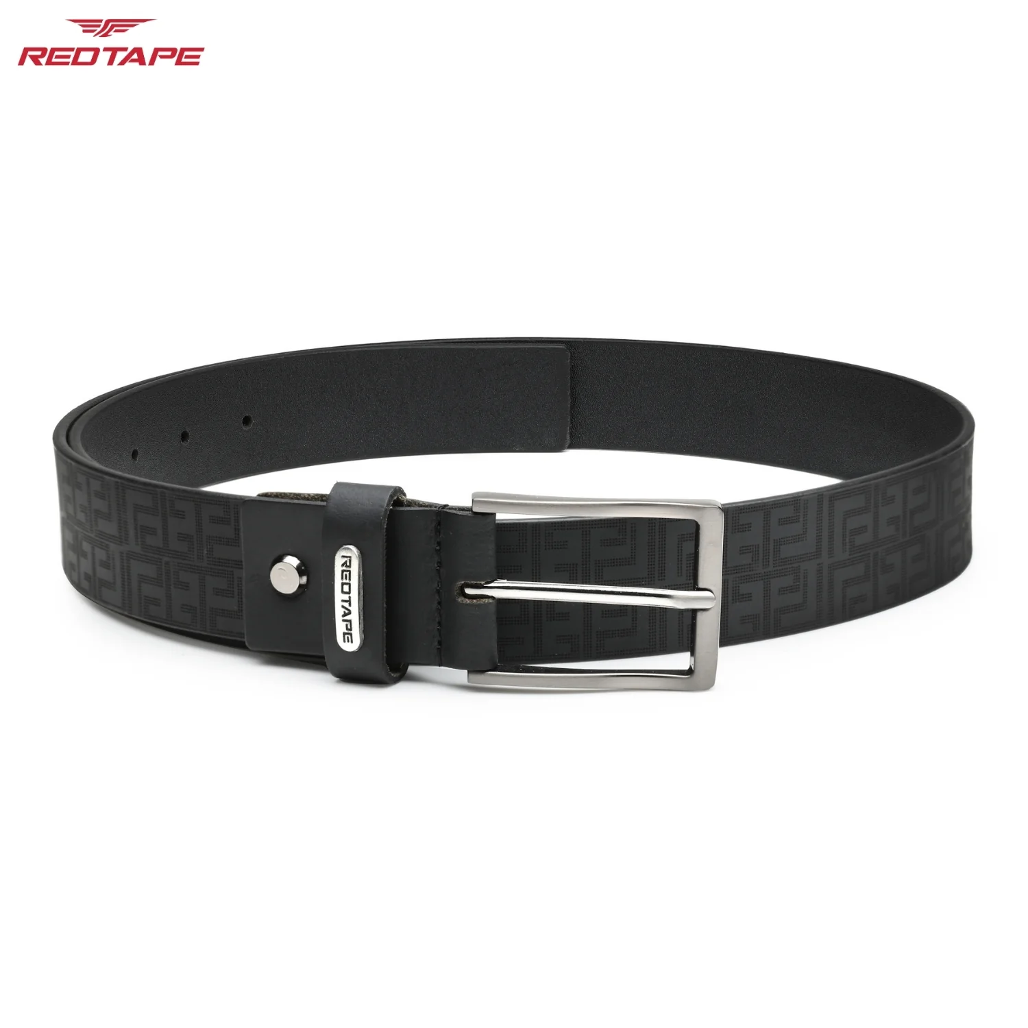 Men's Black Leather Belt - Image 4