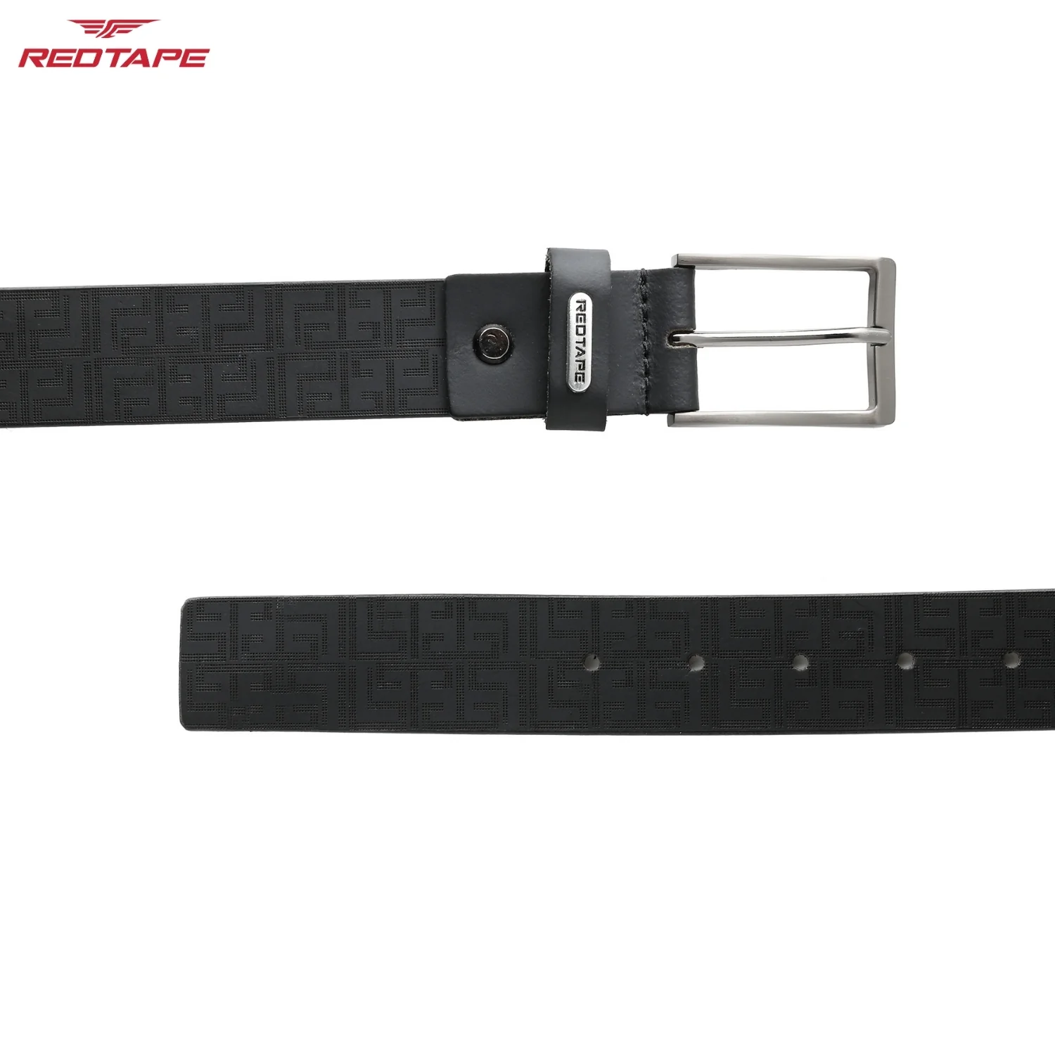 Men's Black Leather Belt - Image 5