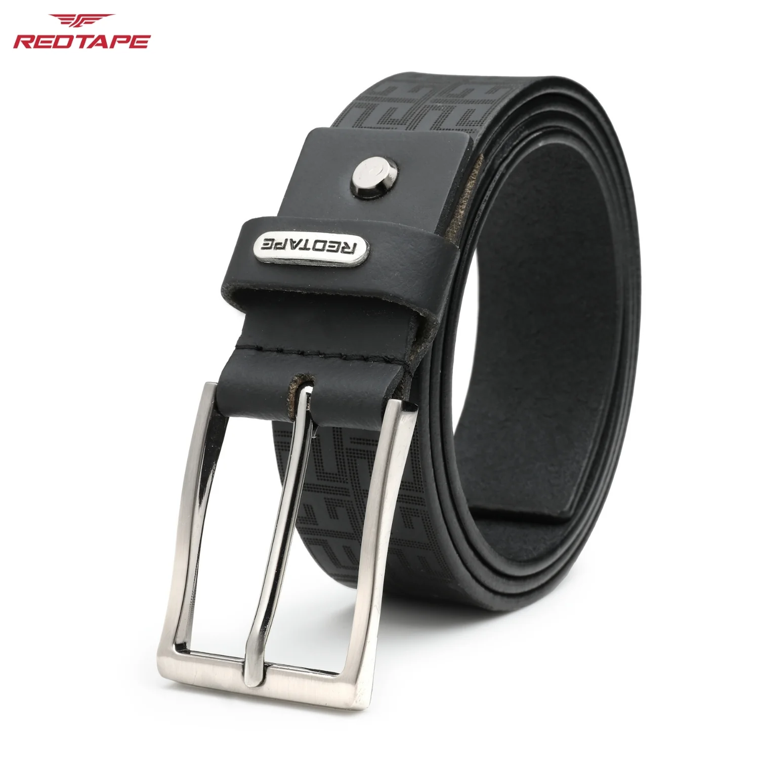 Men's Black Leather Belt - Image 6
