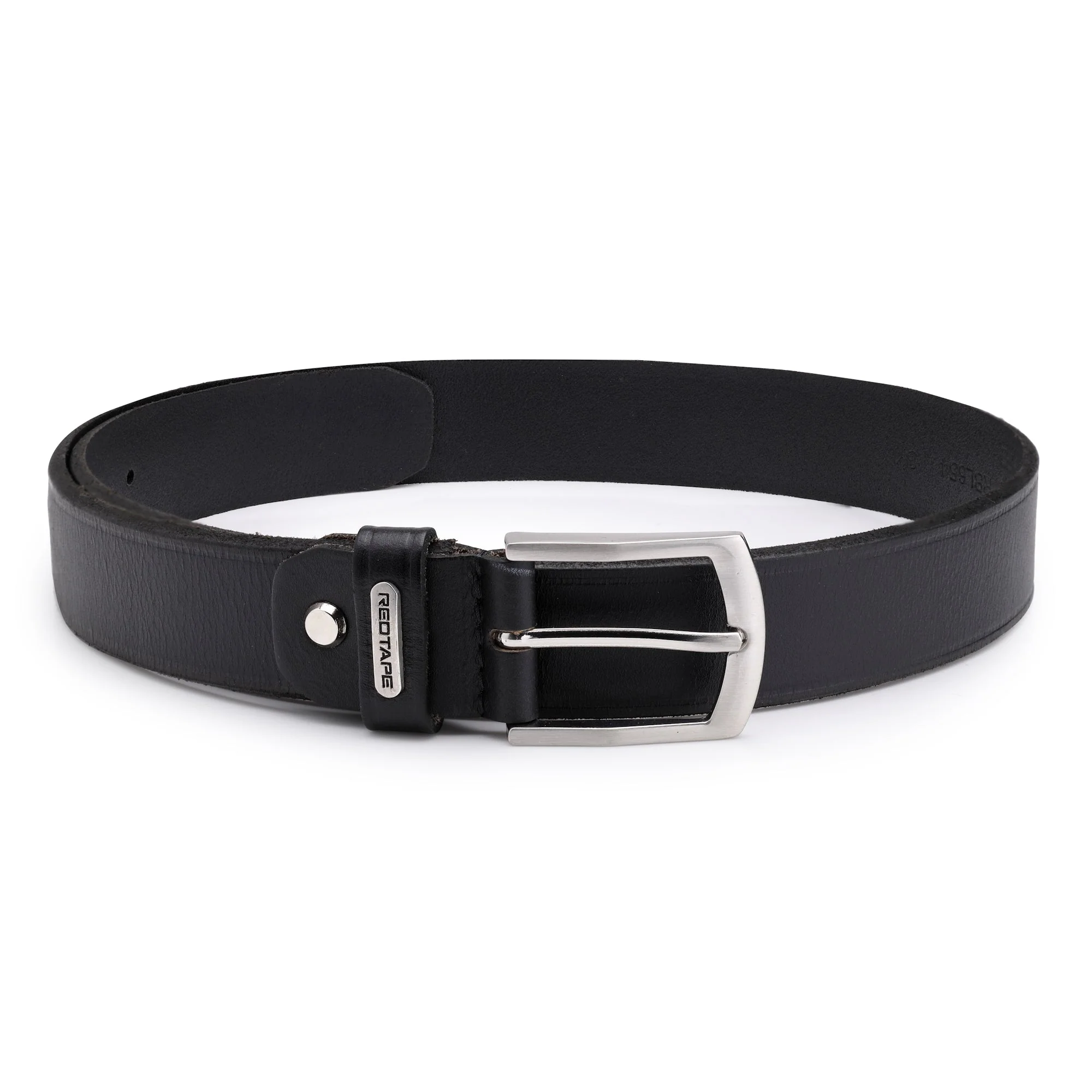 Men's Black Leather Belt - Image 5