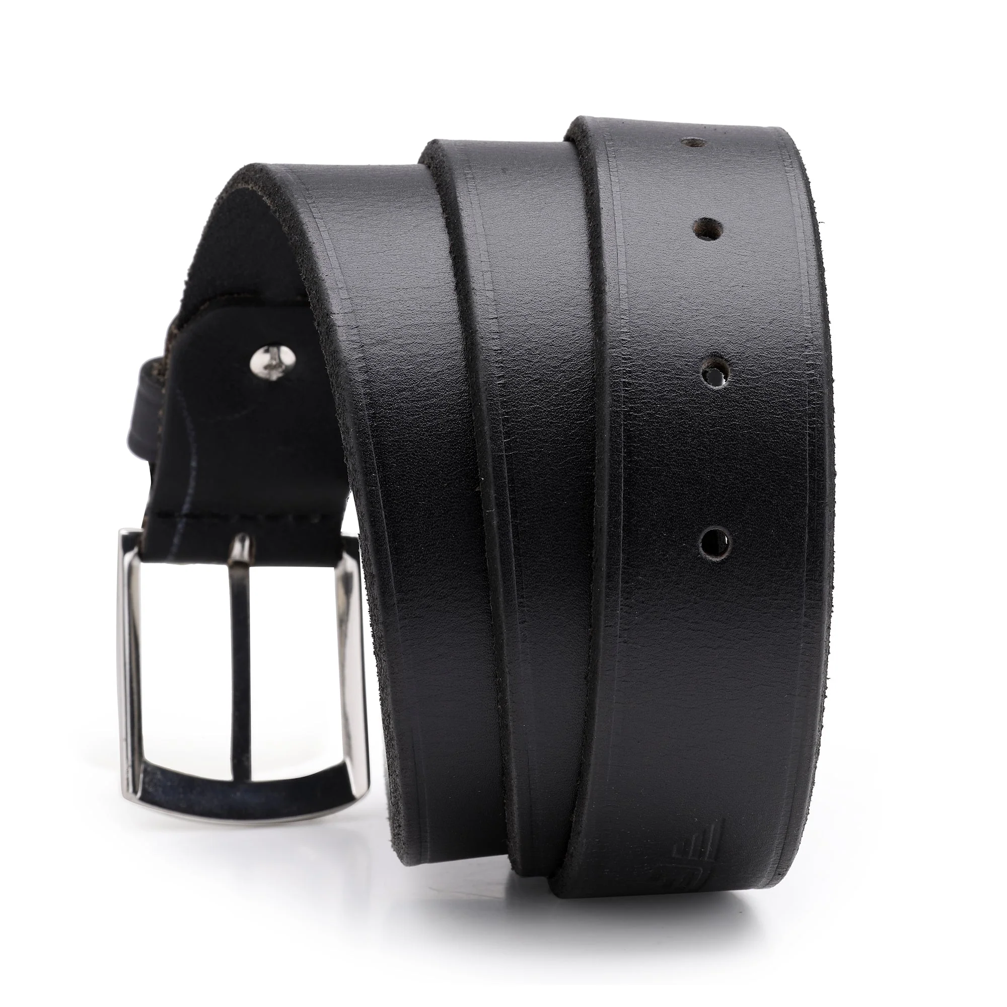 Men's Black Leather Belt - Image 6