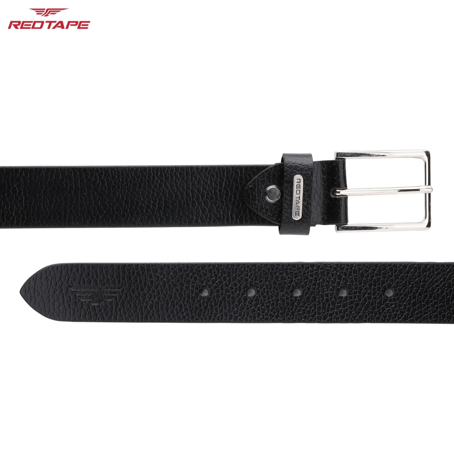Men's Black Leather Belt - Image 6