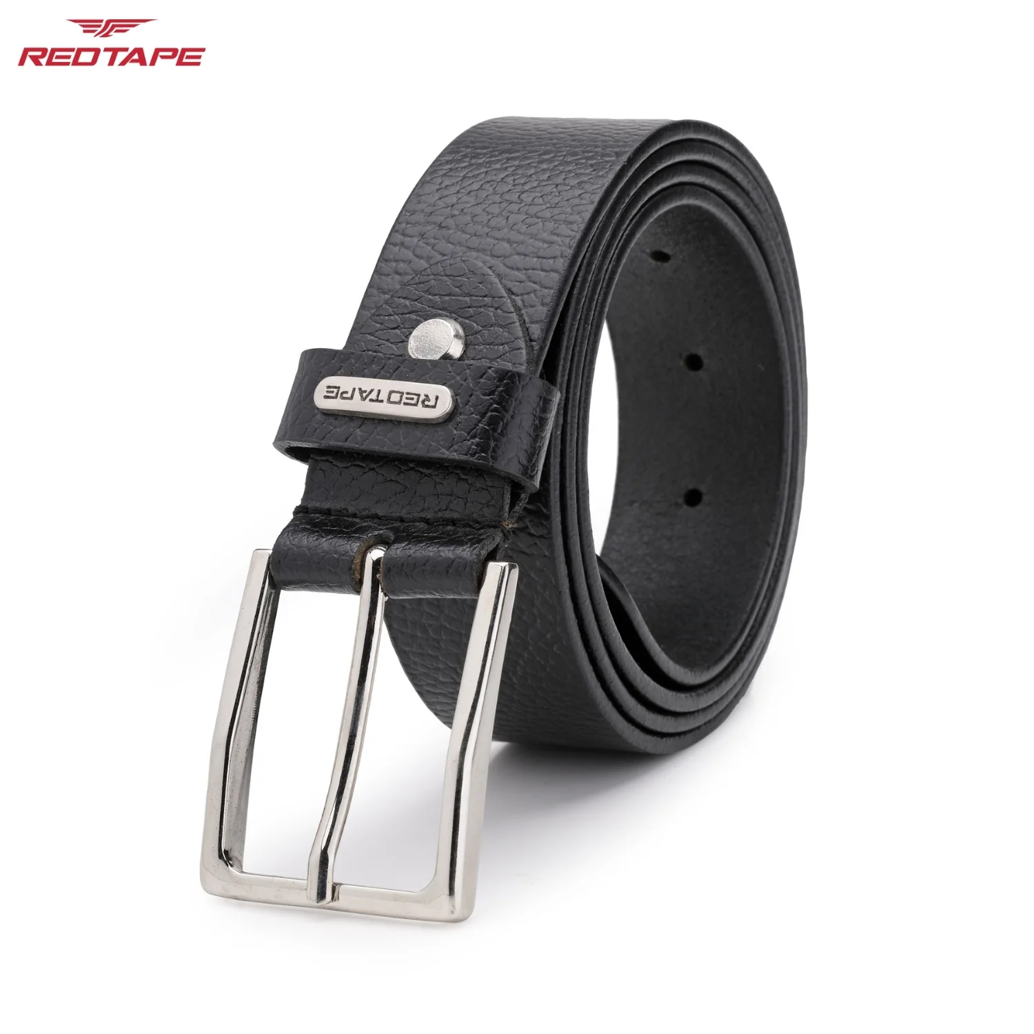 Men's Black Leather Belt - Image 7
