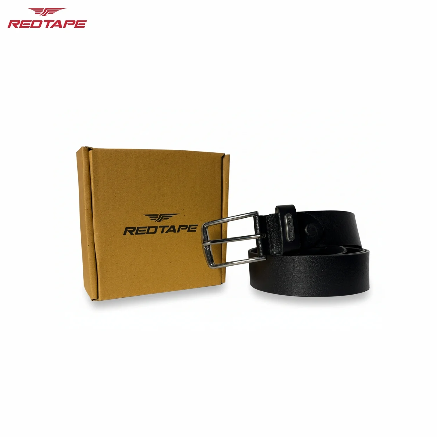 Men's Black Leather Belt - Image 2