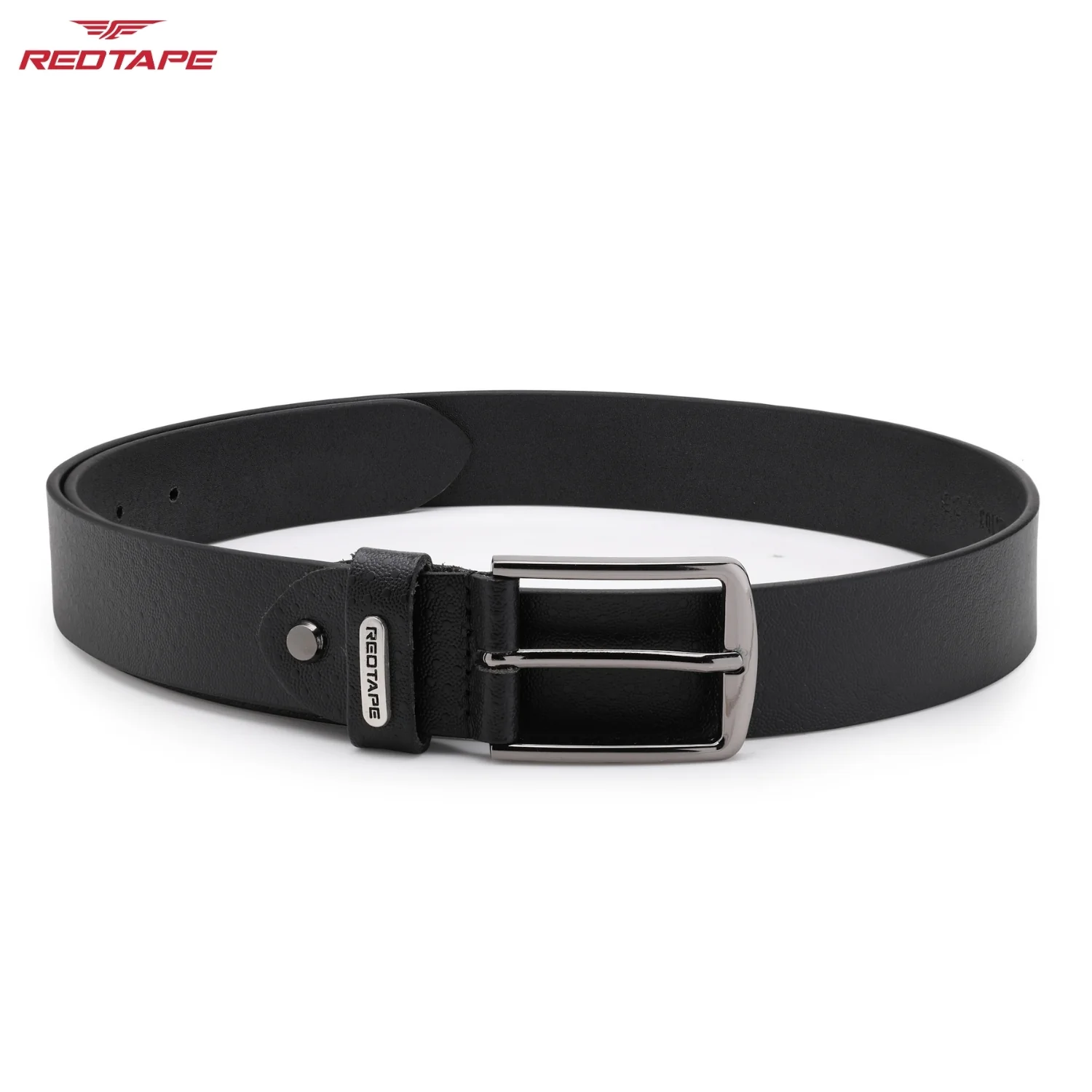 Men's Black Leather Belt - Image 5
