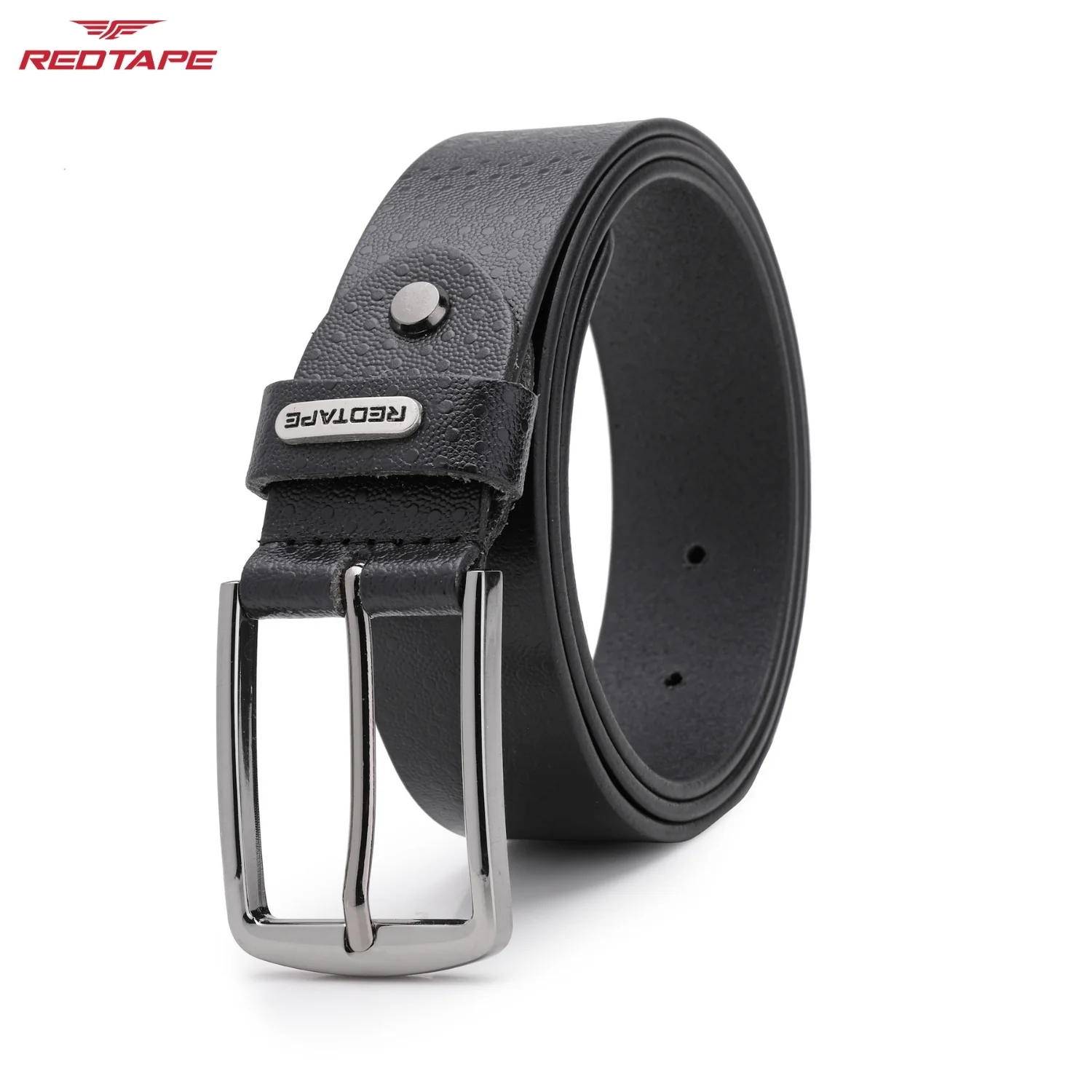 Men's Black Leather Belt - Image 7