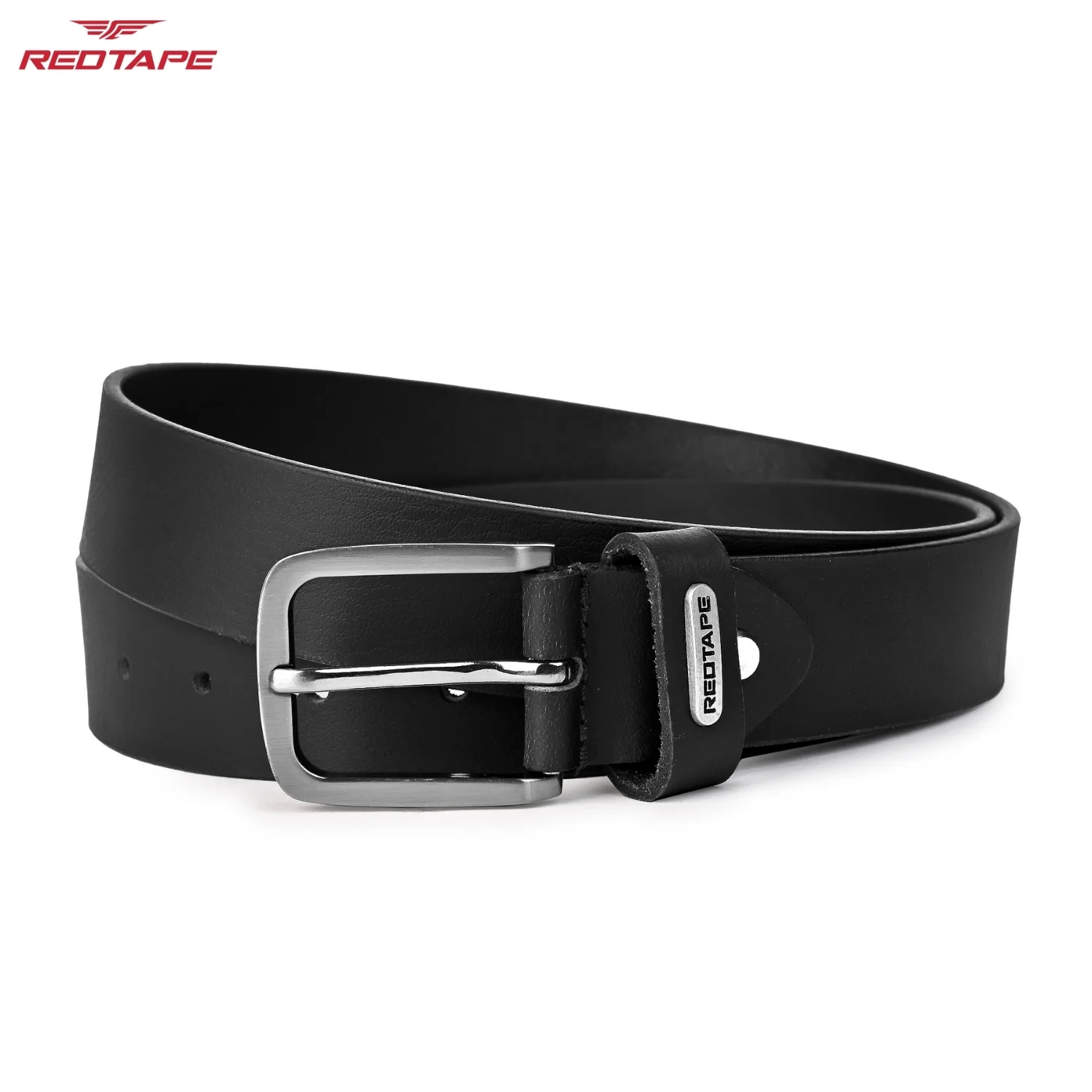 Men's Black Leather Belt - Image 5