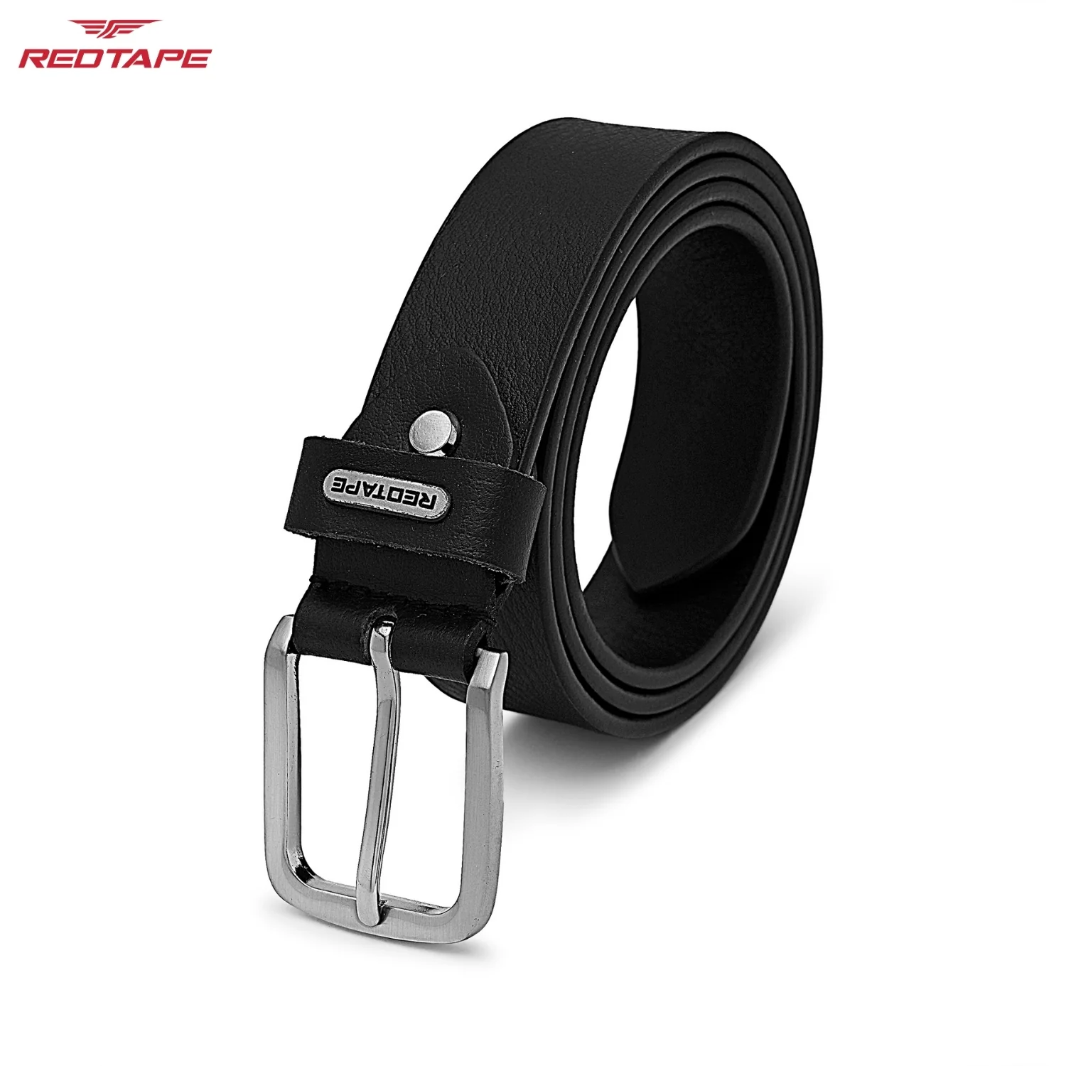 Men's Black Leather Belt - Image 6