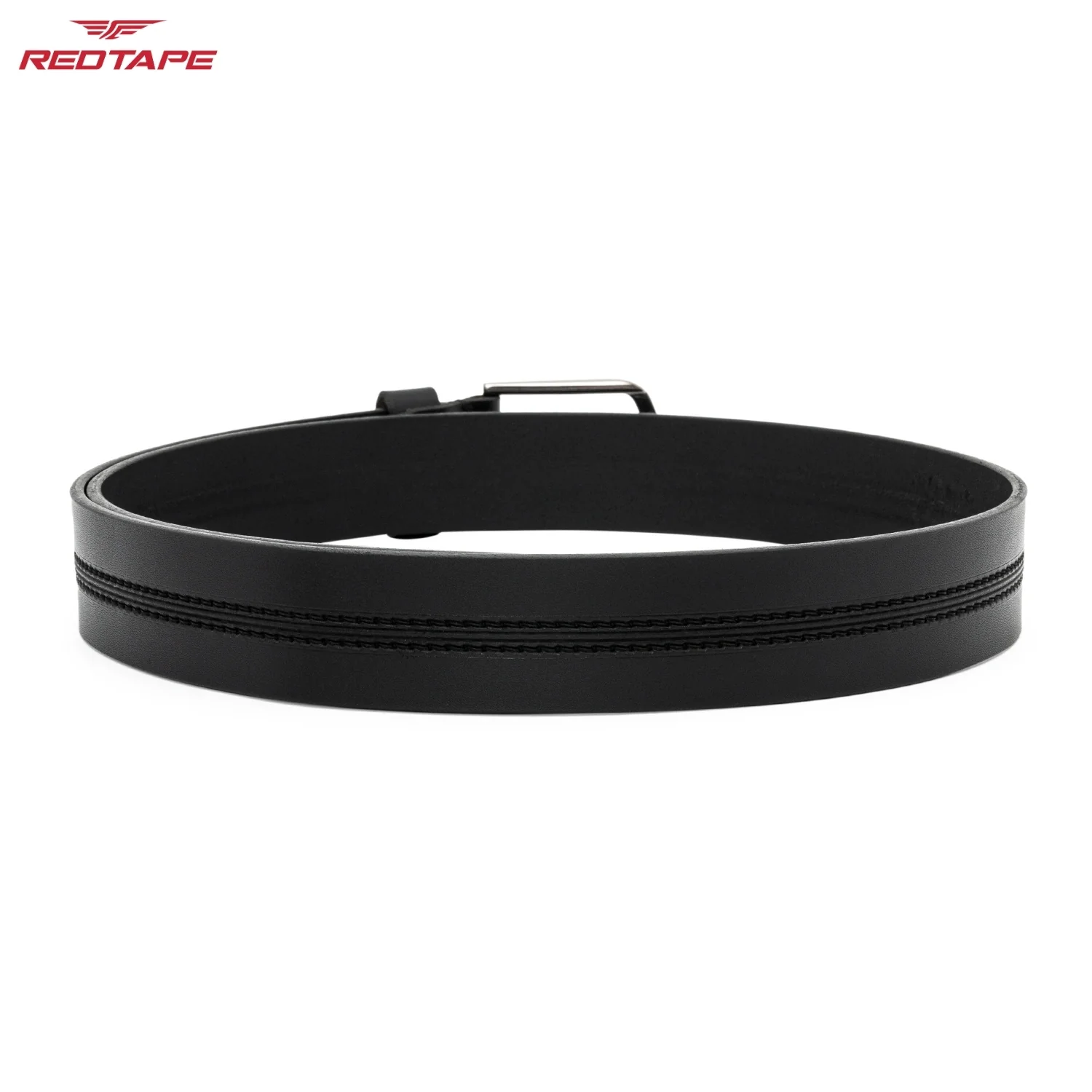 Men's Black Leather Belt - Image 7
