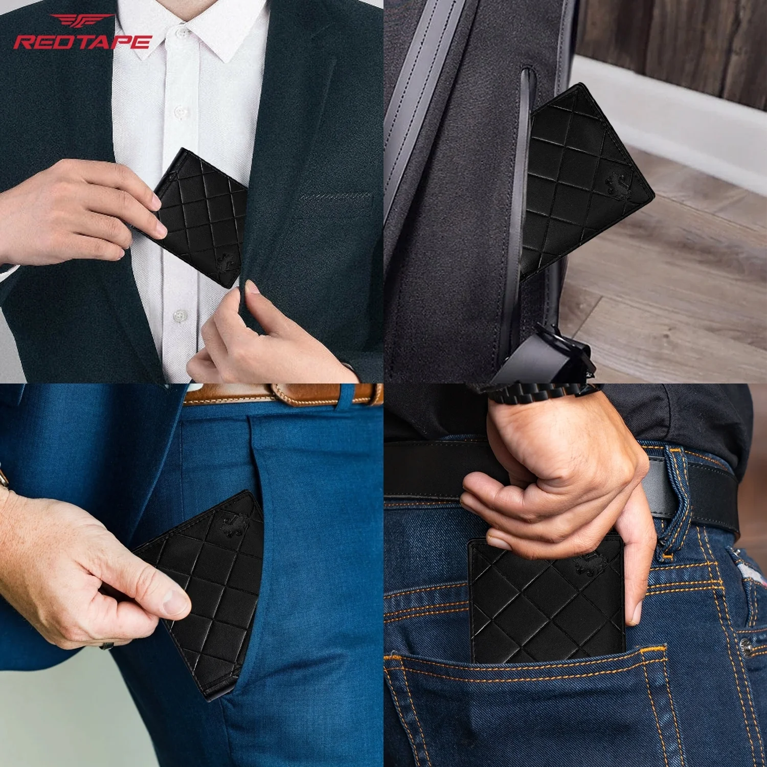 Men's Black Leather Wallet - Image 7