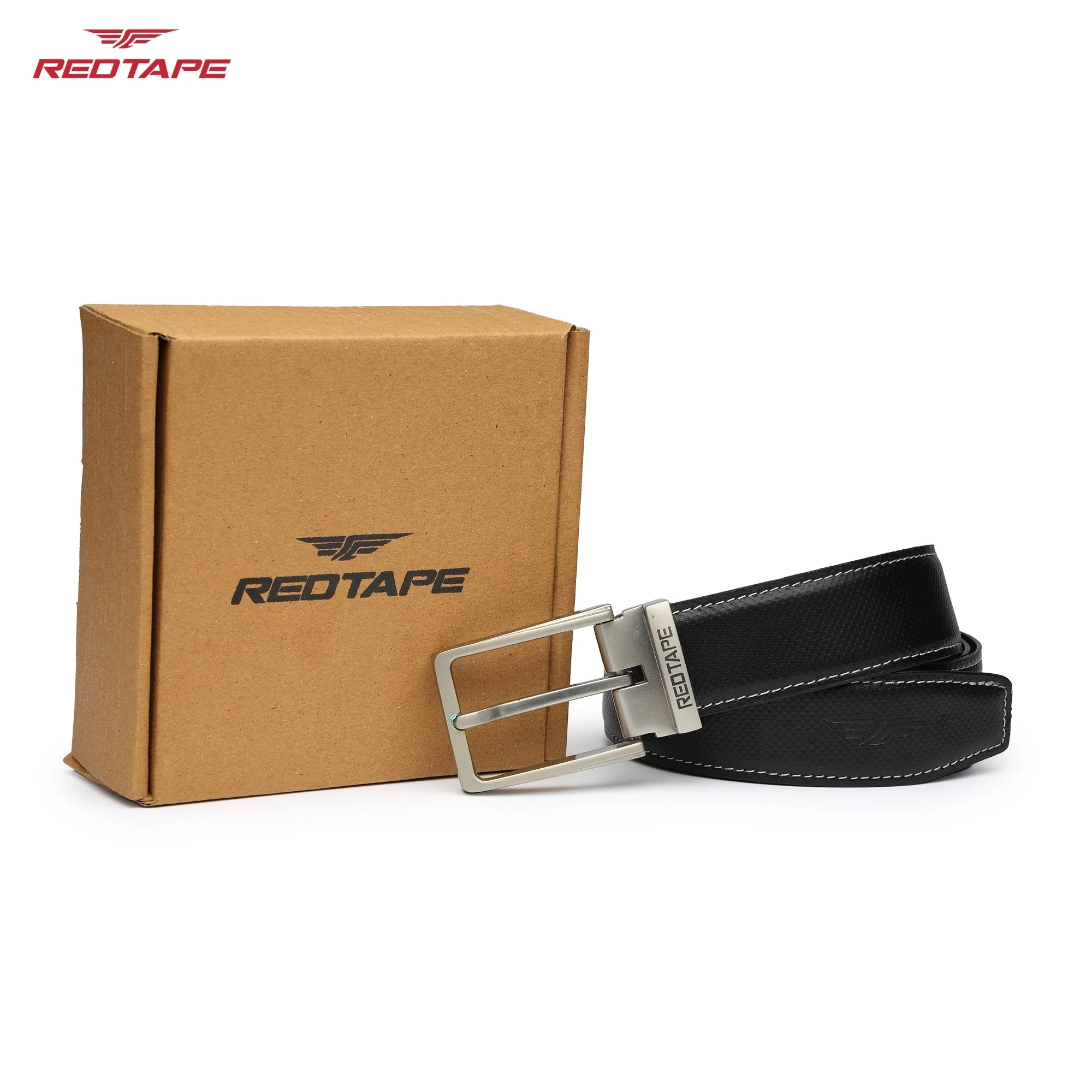 Men's Black Leather Belt - Image 8