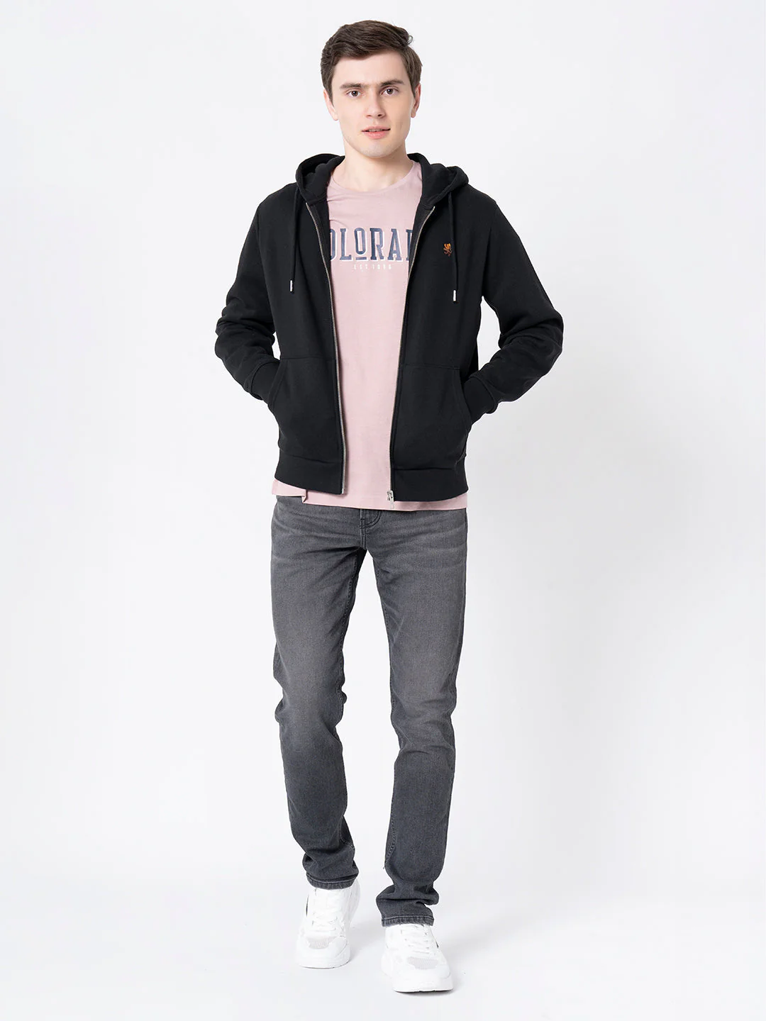Men's Black Solid Hoodie - Image 5