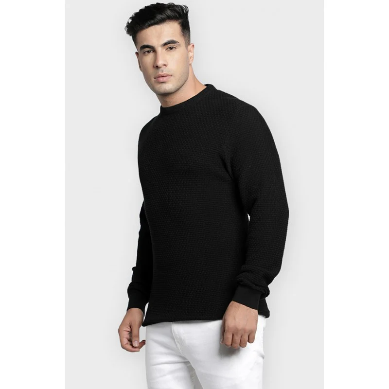 Mens Black Sweater - Image 2