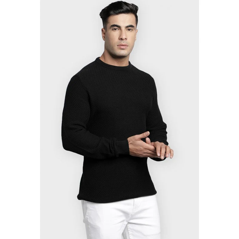 Mens Black Sweater - Image 3